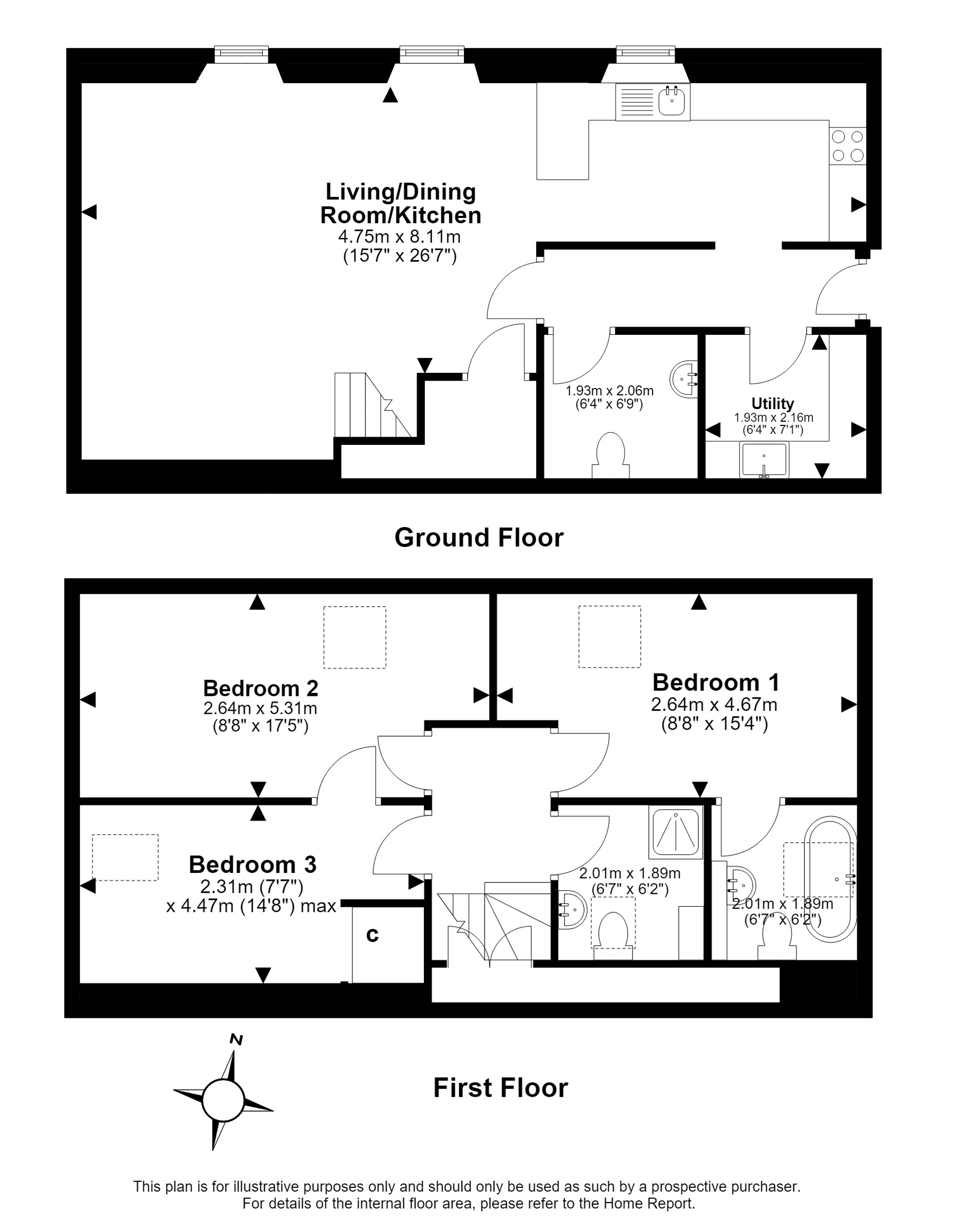 The Old Mission Hall, Tyne Court, Haddington floorplan