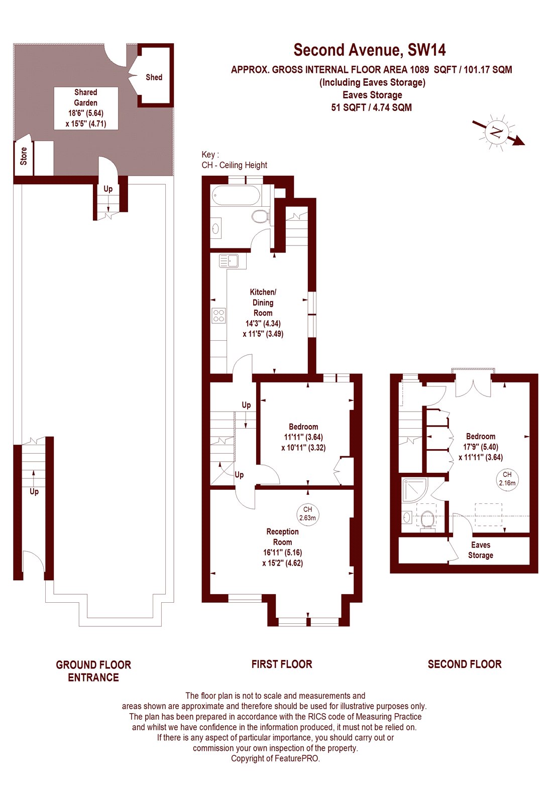 2 Bedrooms Terraced house for sale in Second Avenue, London SW14