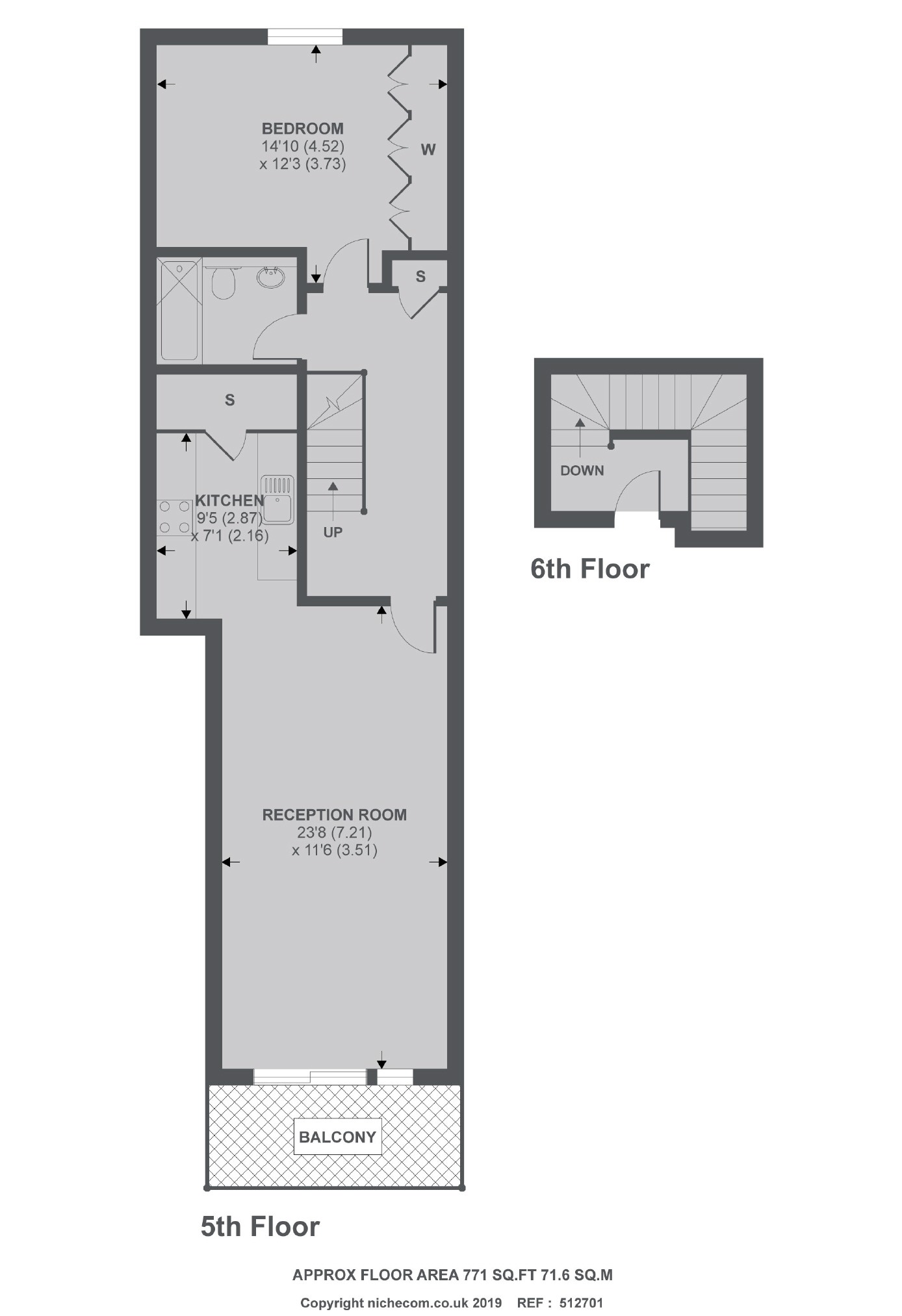 Flat 648, Point West, 116, Cromwell Road, London floorplan