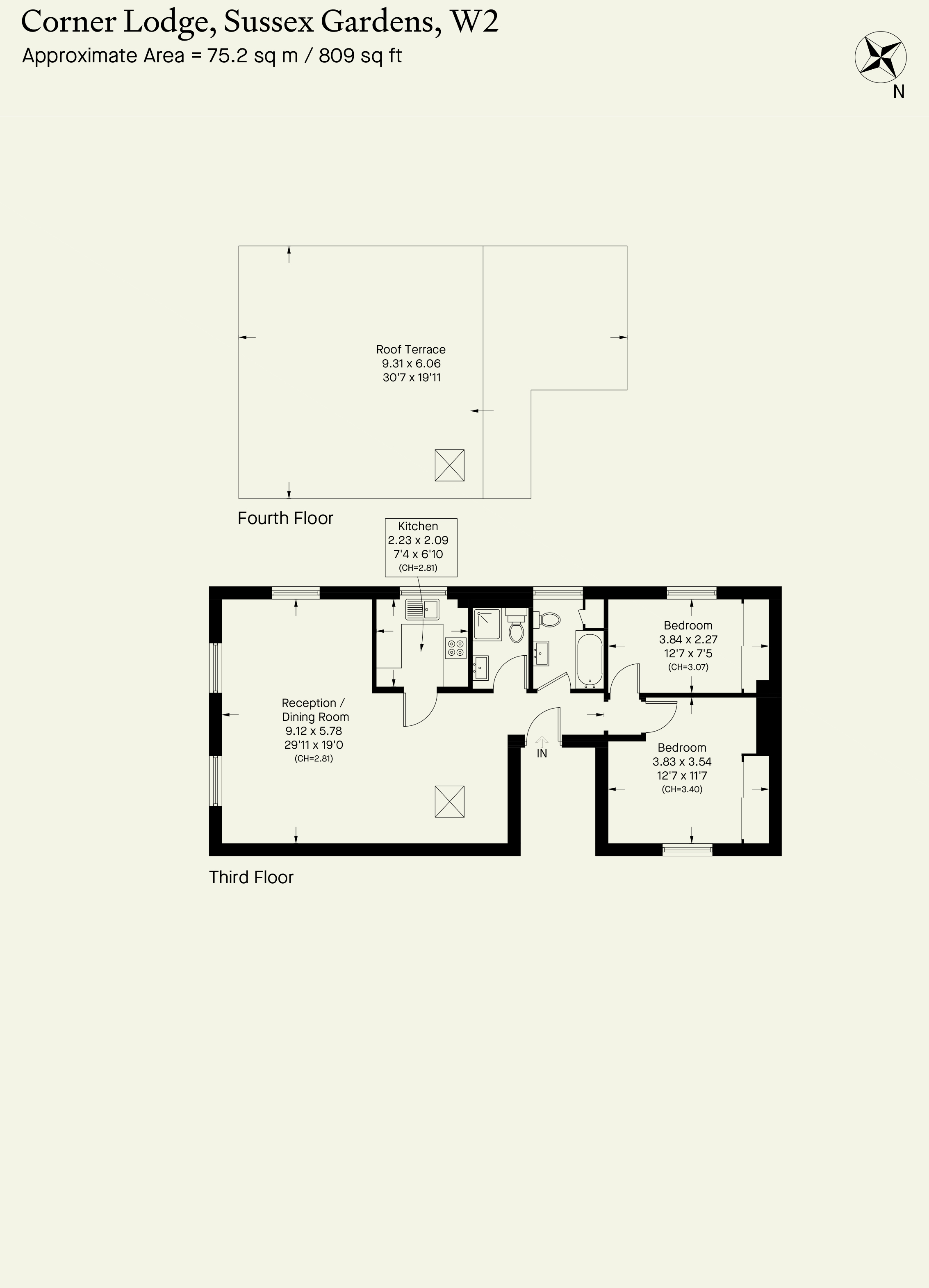 Sussex Gardens, London floorplan
