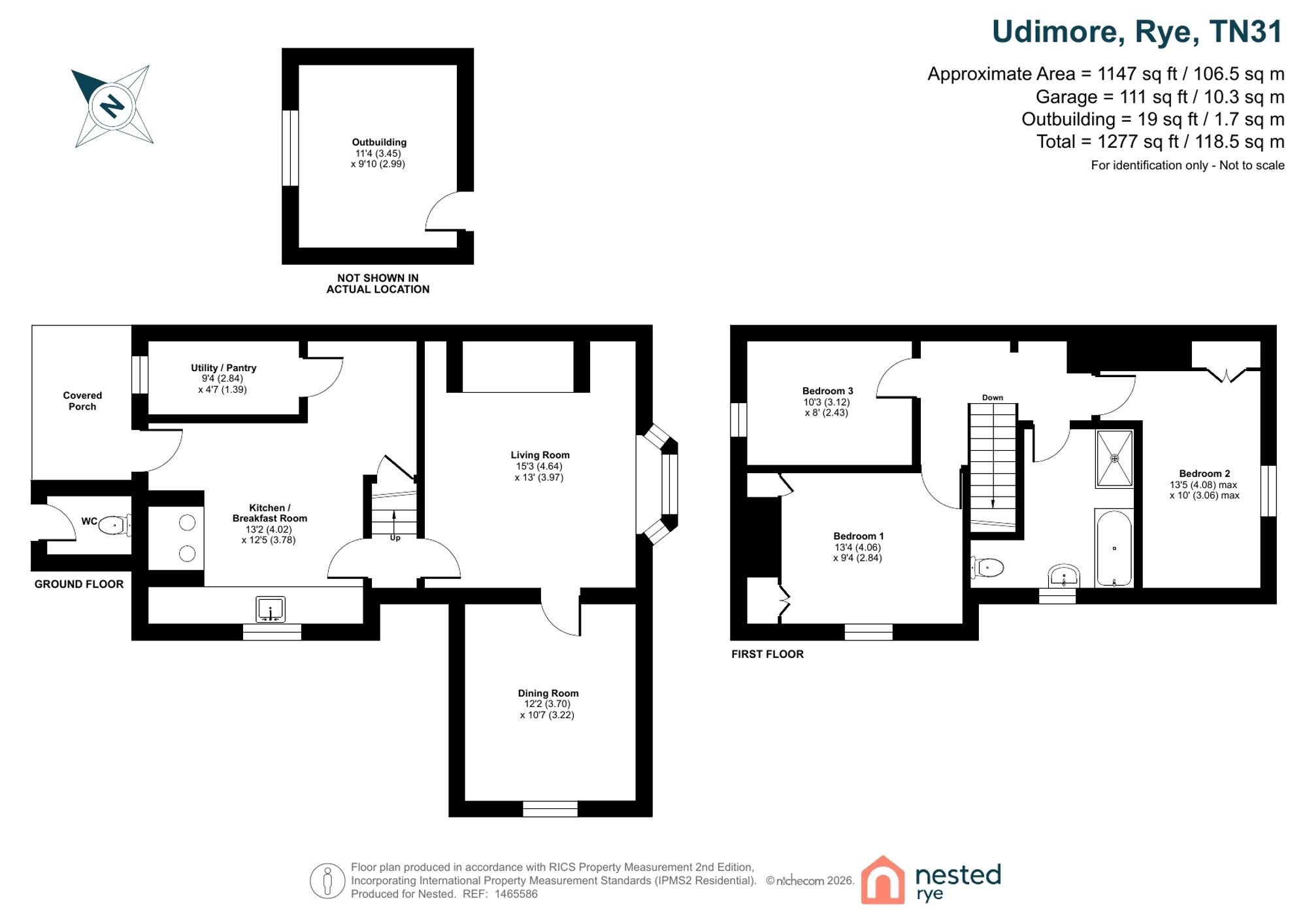 2 Church Gate Cottages Udimore Road, Rye floorplan