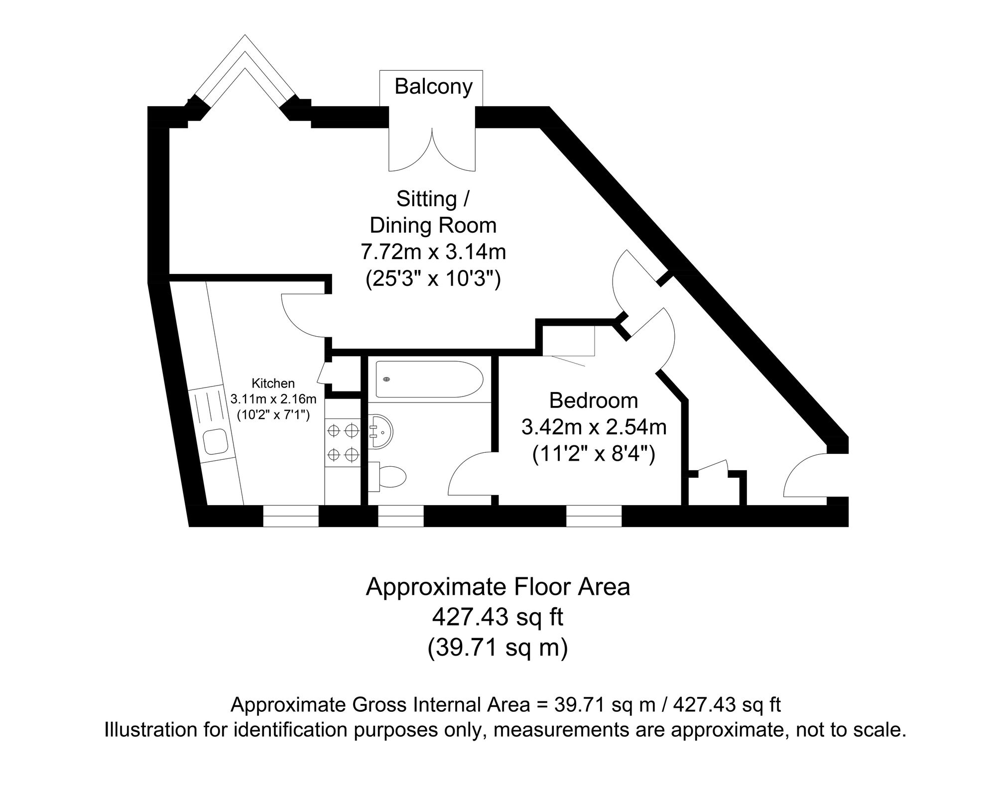 Flat 5, Broomans Court Broomans Lane, Lewes floorplan