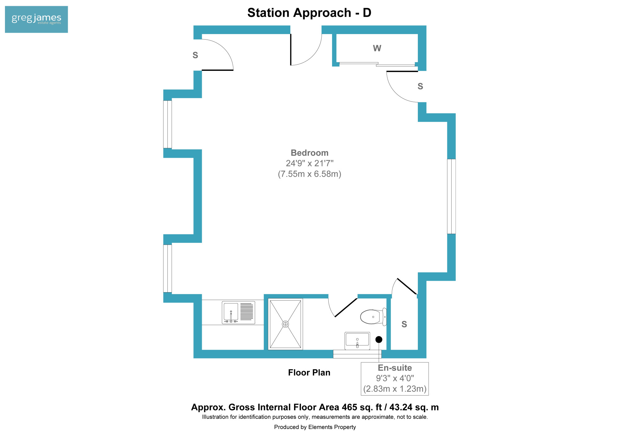 Room D, 3 Station Approach, Ash Vale floorplan