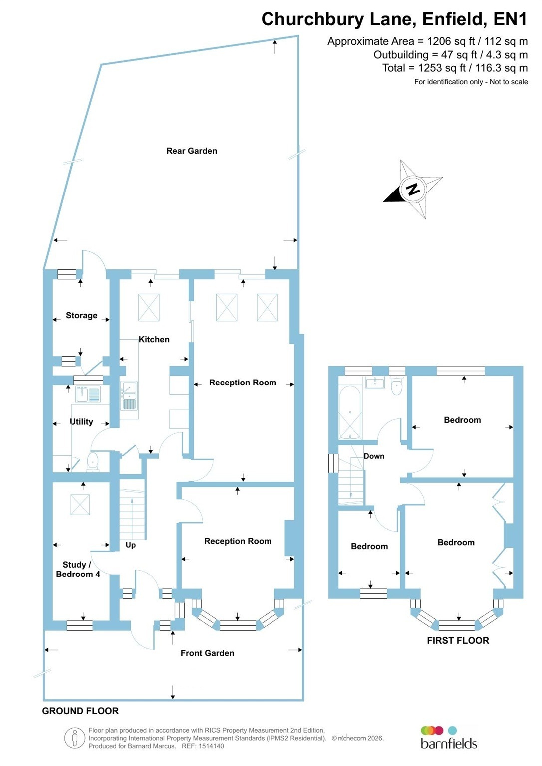 205, Churchbury Lane, Enfield floorplan