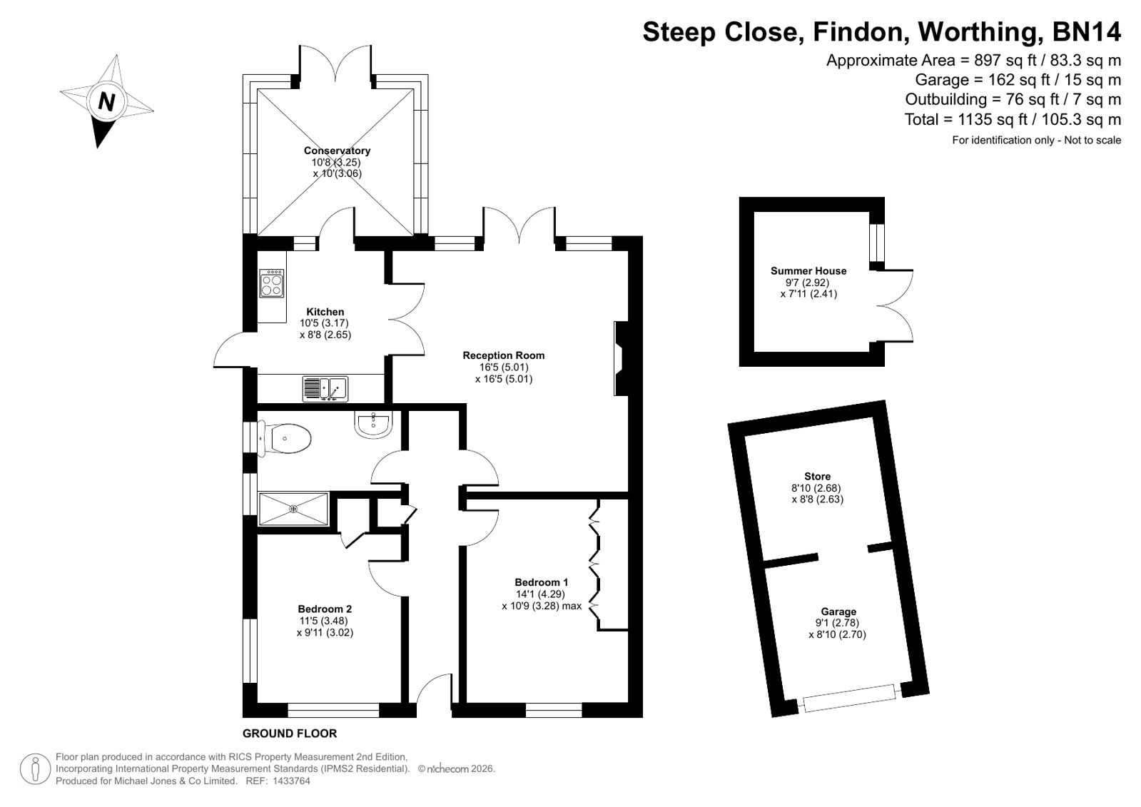 26, Steep Close, Worthing floorplan