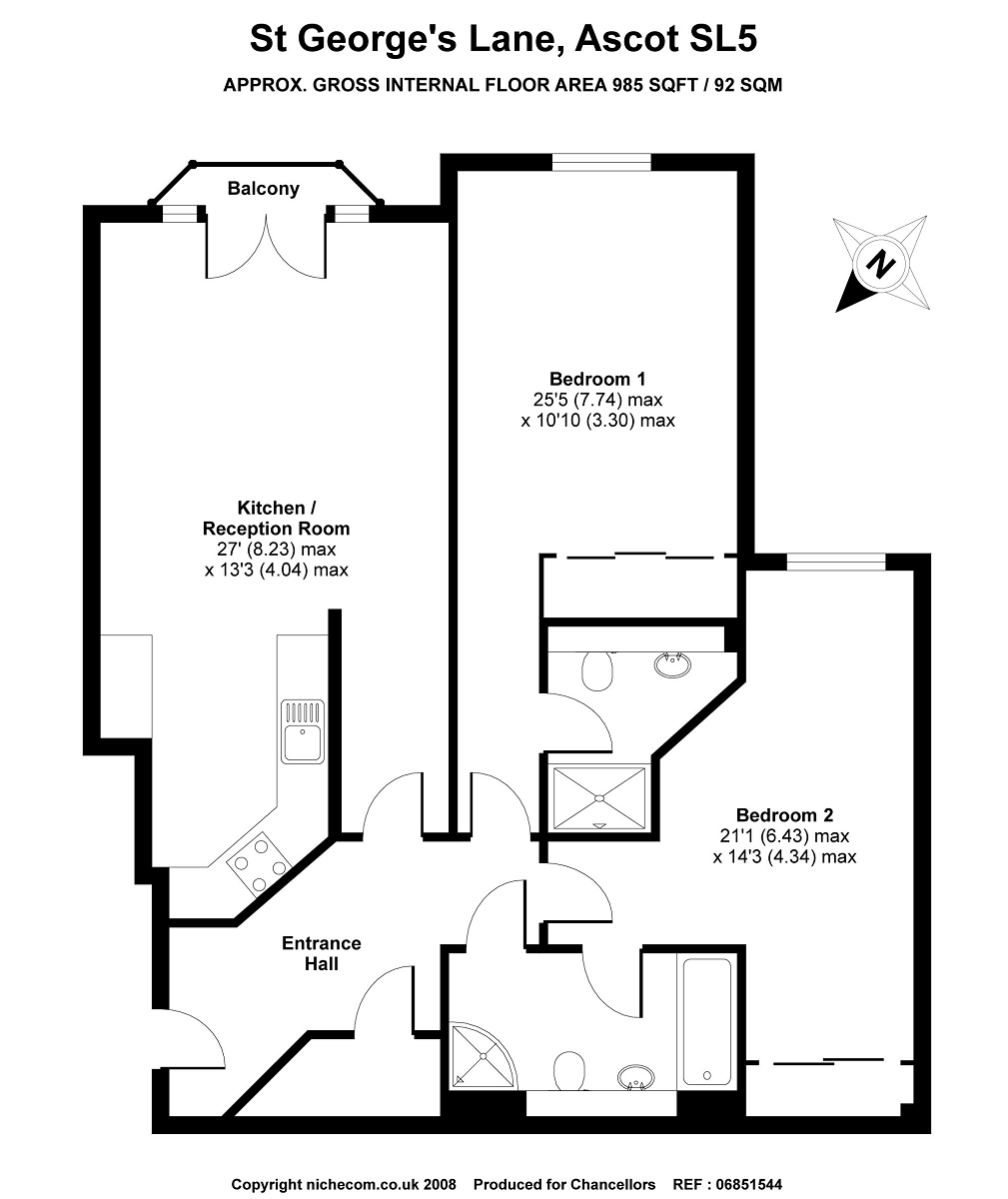 2 Bedrooms Flat to rent in St Georges Lane, Ascot SL5