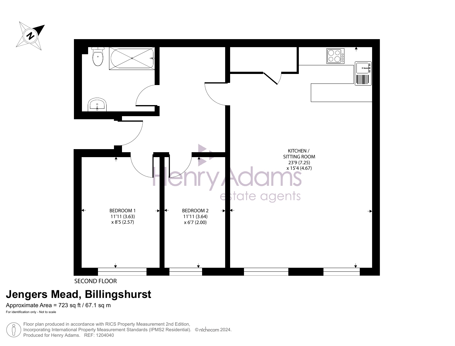 Flat 5/Atlantic House, Jengers Mead, Billingshurst floorplan