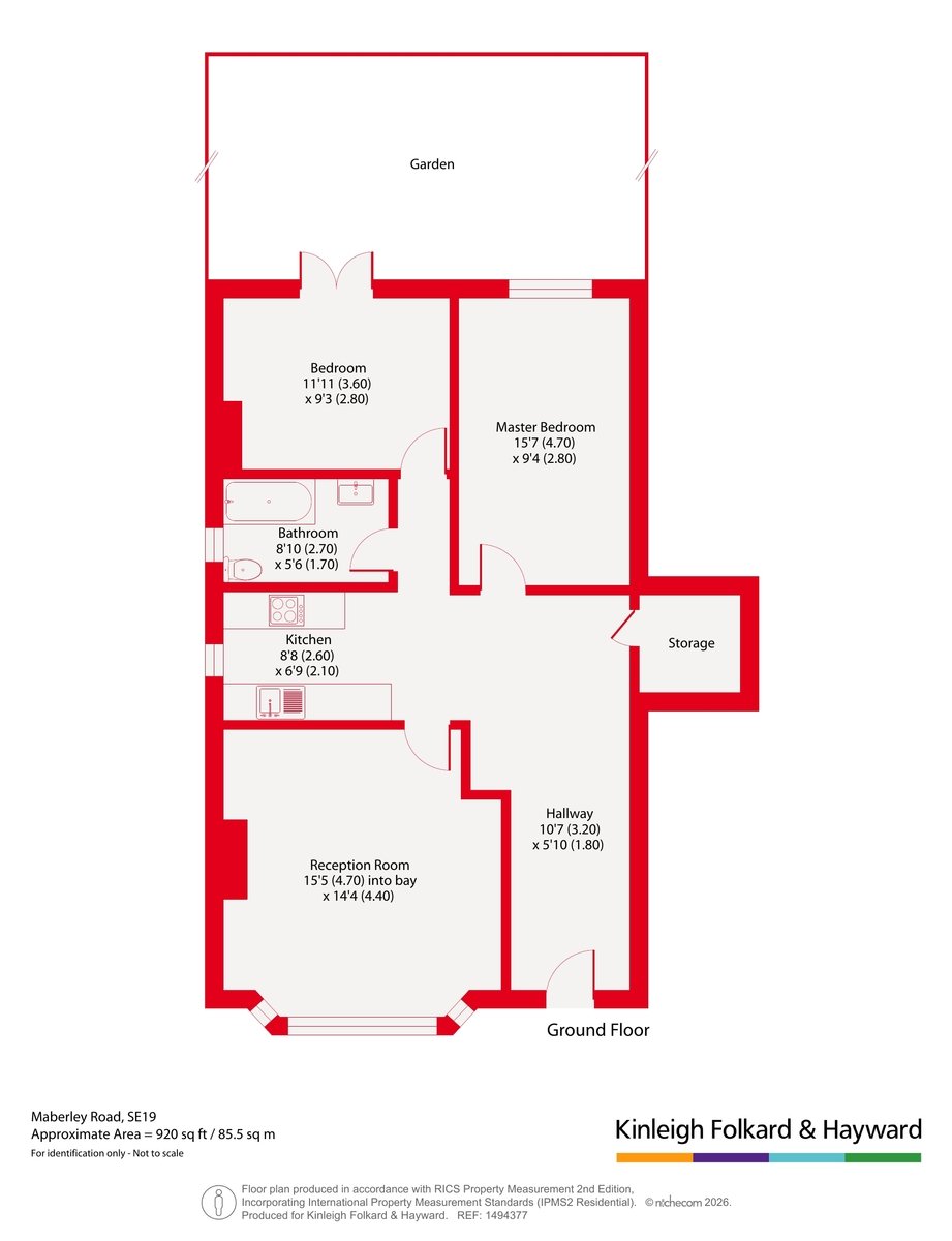Flat 1, 47, Maberley Road, London floorplan