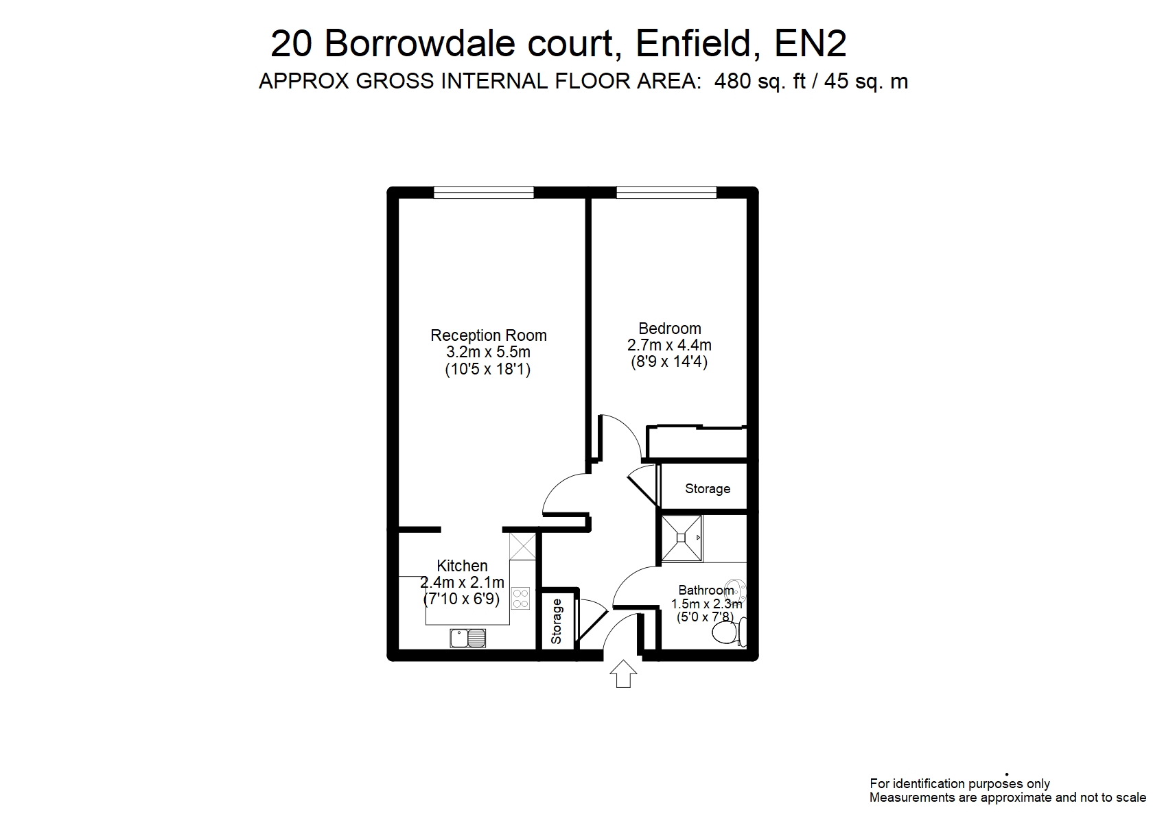 20 Borrowdale Court,, Gordon Hill, Middlesex floorplan
