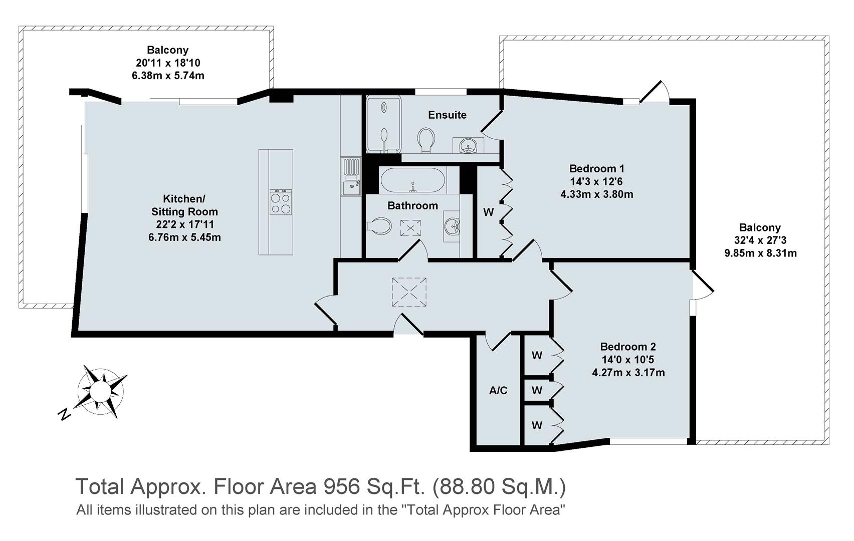 Apartment 9, Hawthorne House, 75, Hill Top Road, Oxford floorplan