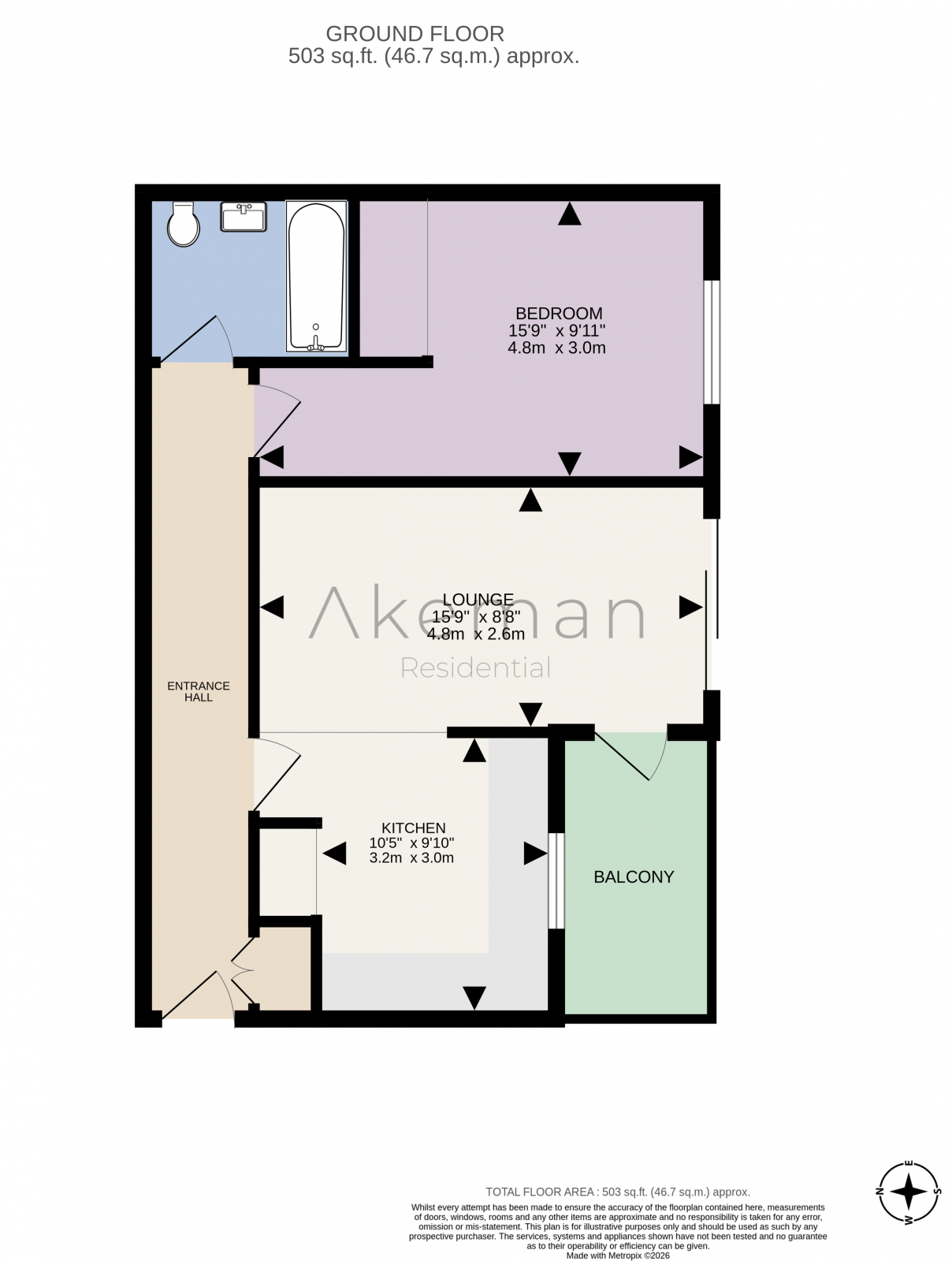 Flat 2, 52a, Western Road, Tring floorplan