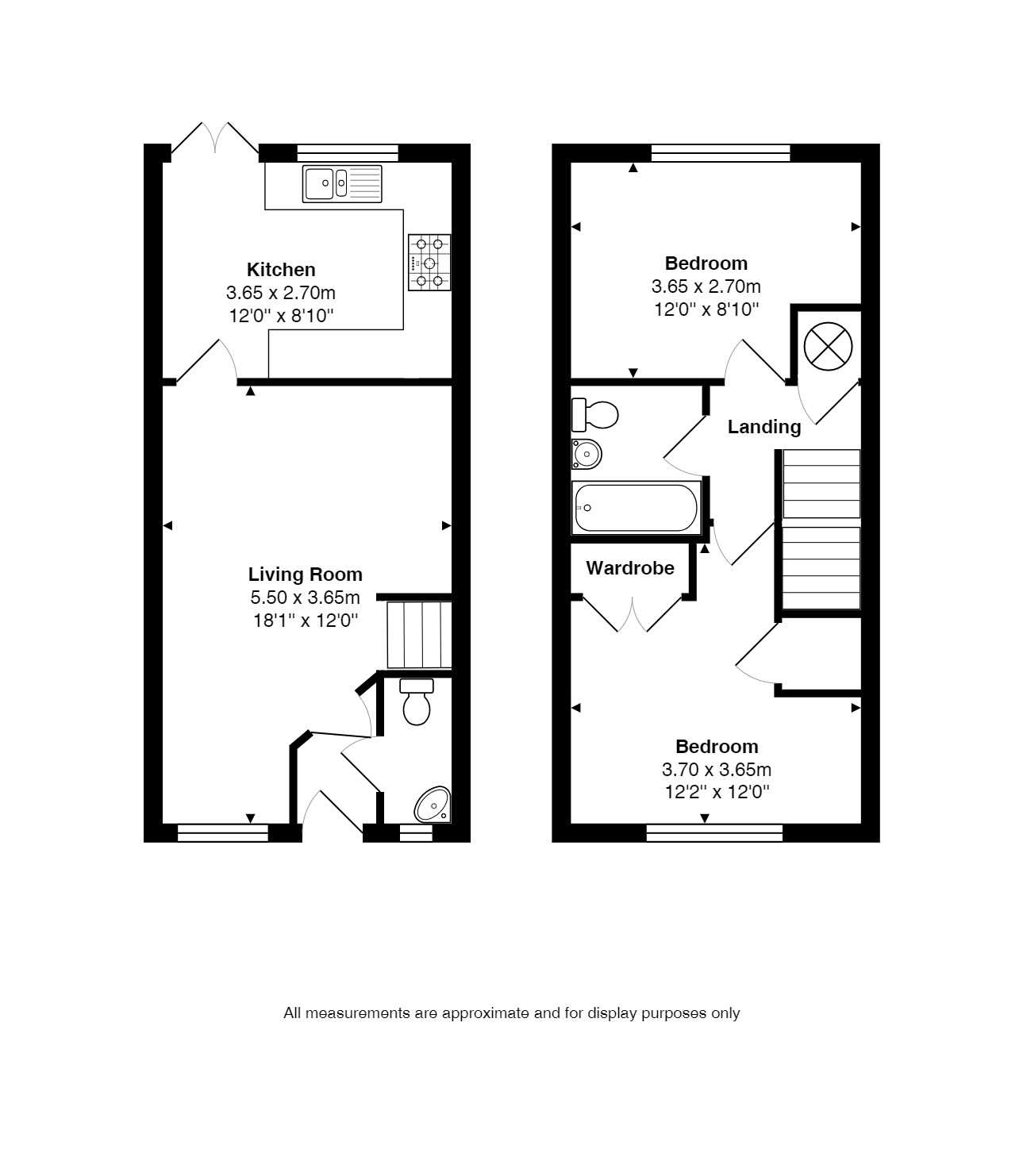 2 Bedrooms Terraced house to rent in Stockbridge Road, Fleet GU51