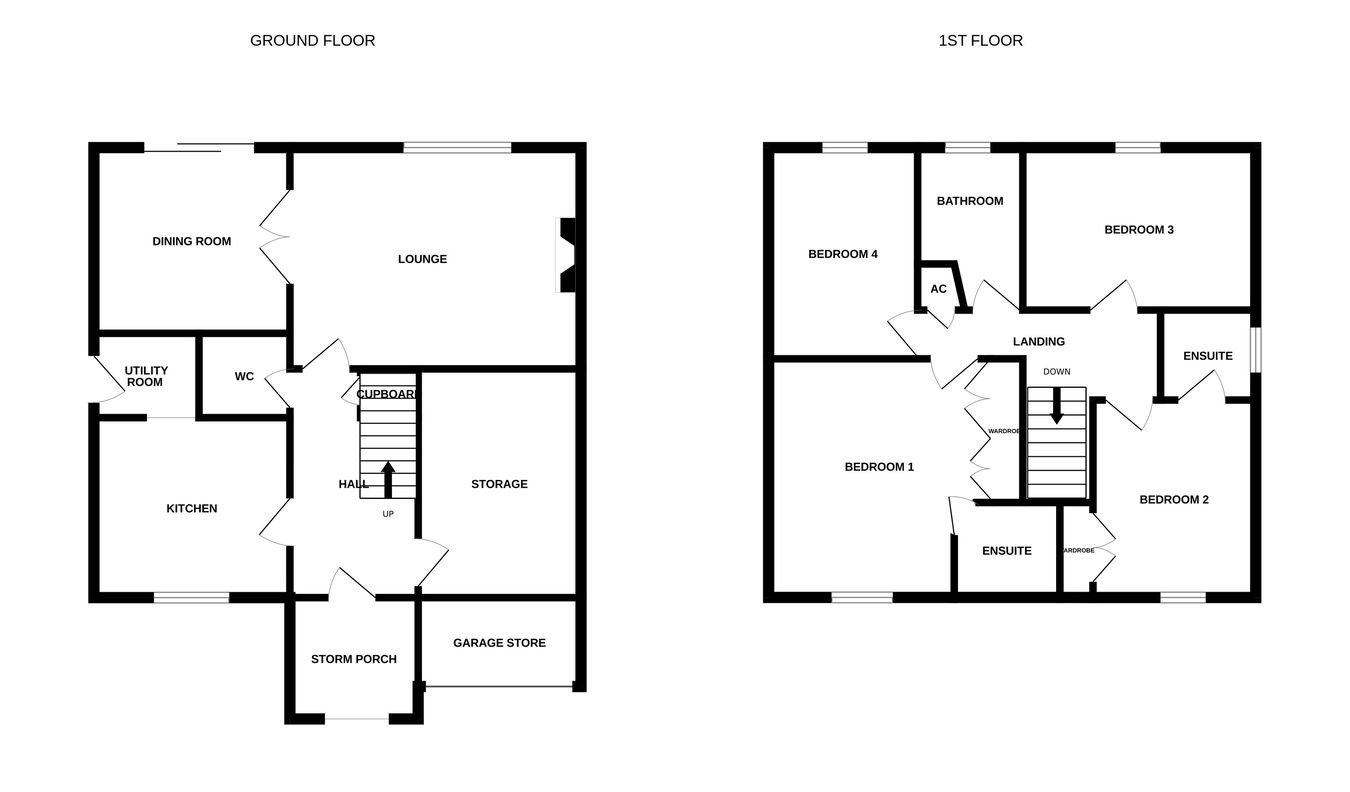 Courtney Close, Tewkesbury floorplan