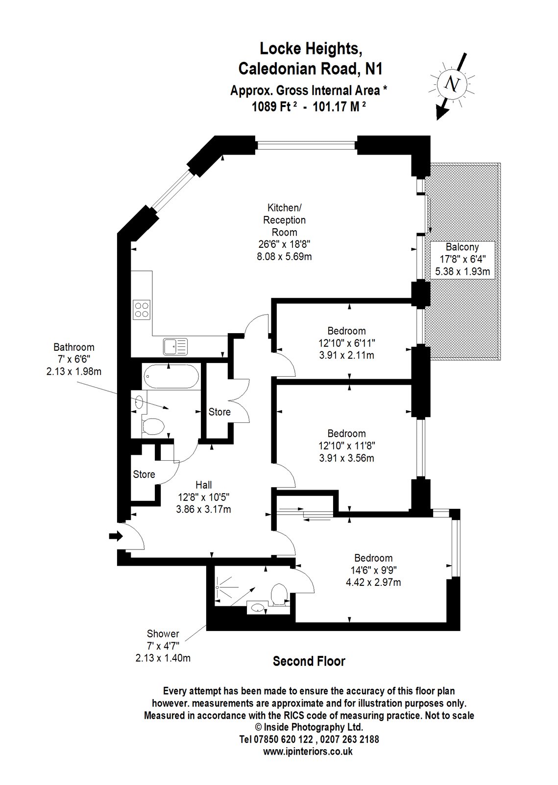 3 bed flat to rent in Locke Heights, 351C Caledonian Road, London N1