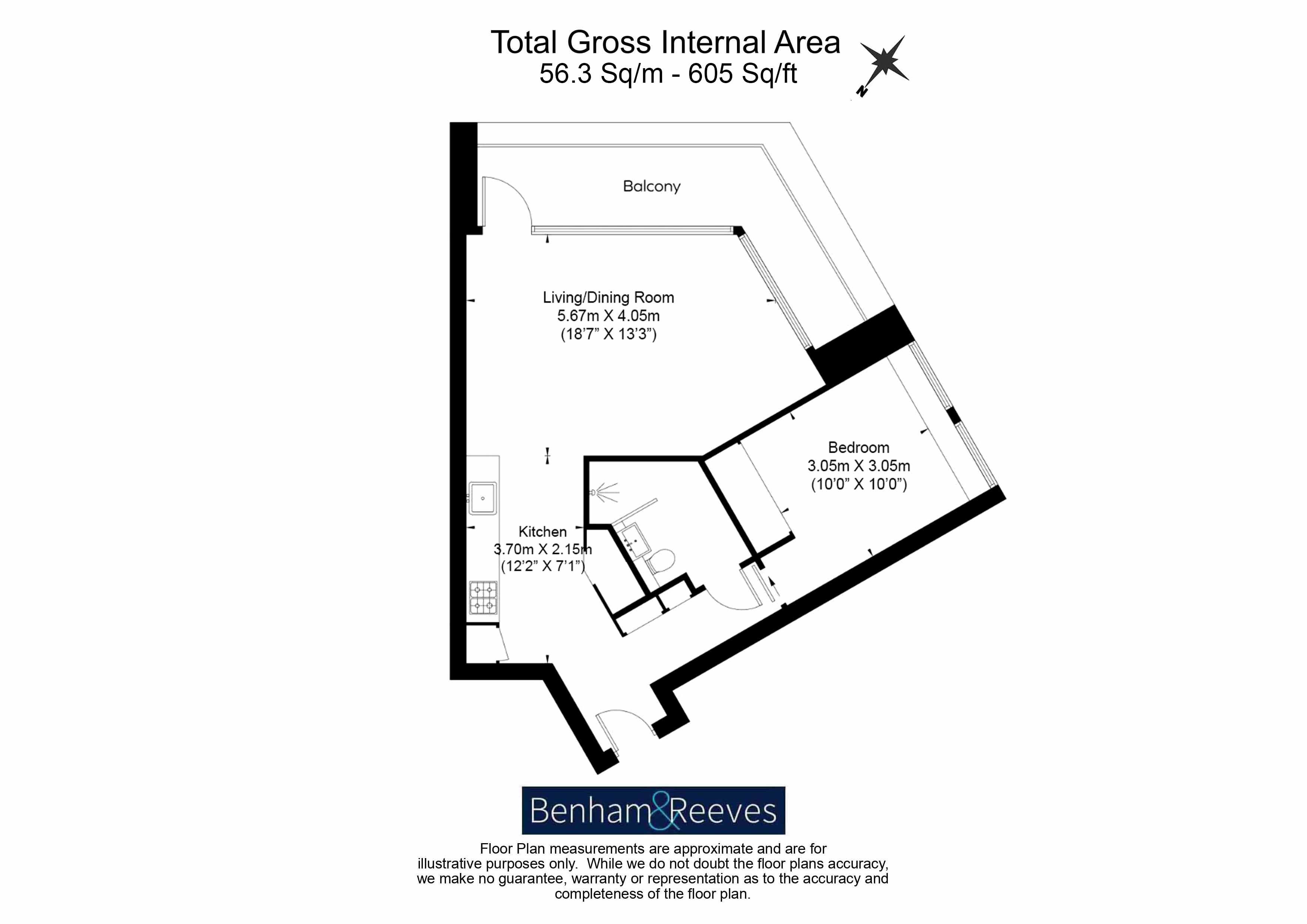 Flat 8, Duo Tower,, Penn Street, Hoxton floorplan