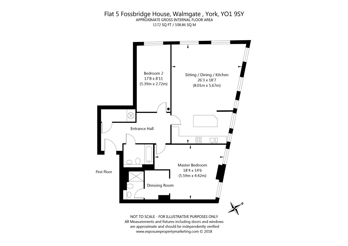 2 Bedrooms Flat for sale in Fossbridge House, Walmgate, York YO1