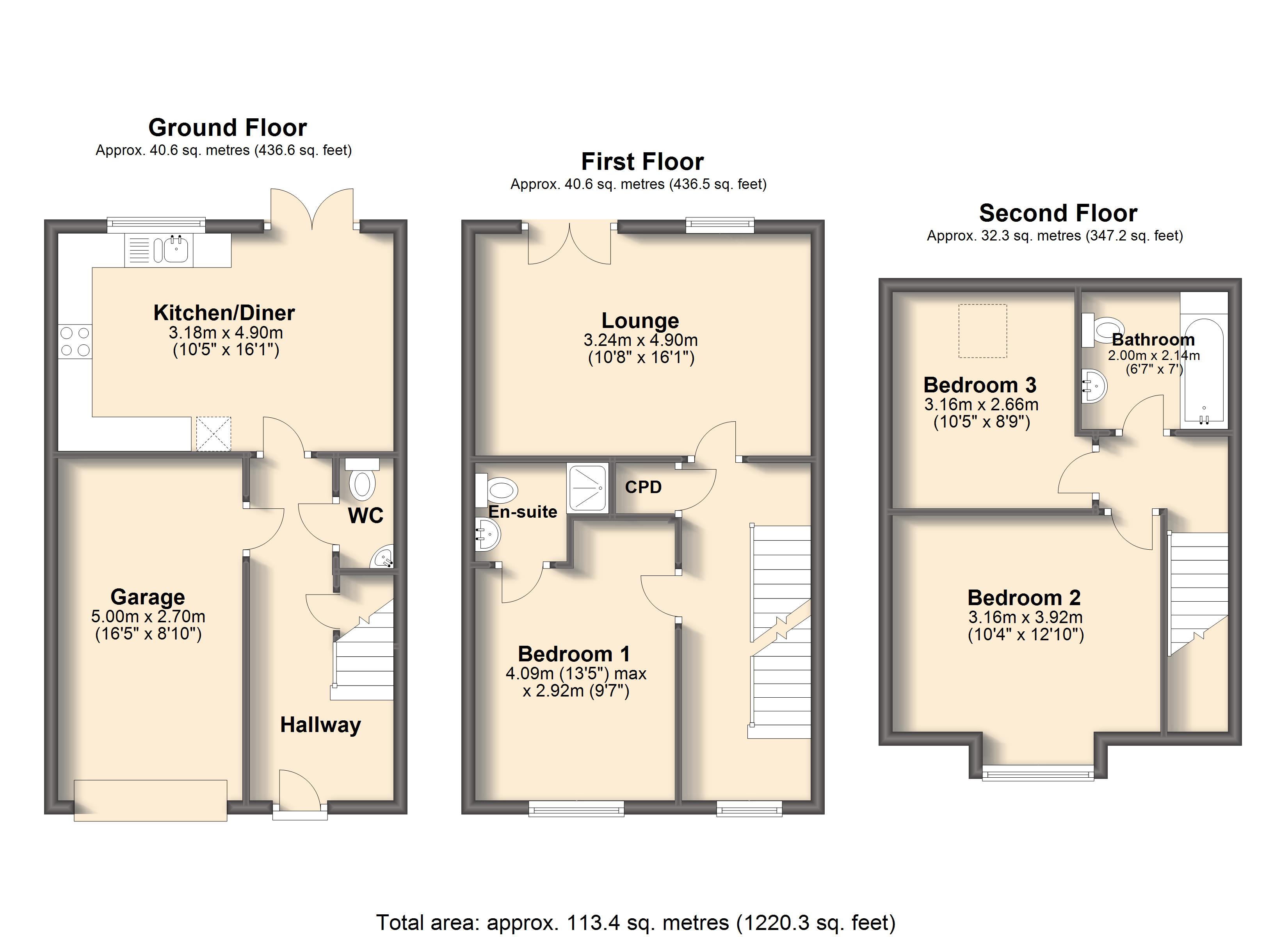 3 Bedrooms Town house for sale in East Street, Doe Lea, Chesterfield S44