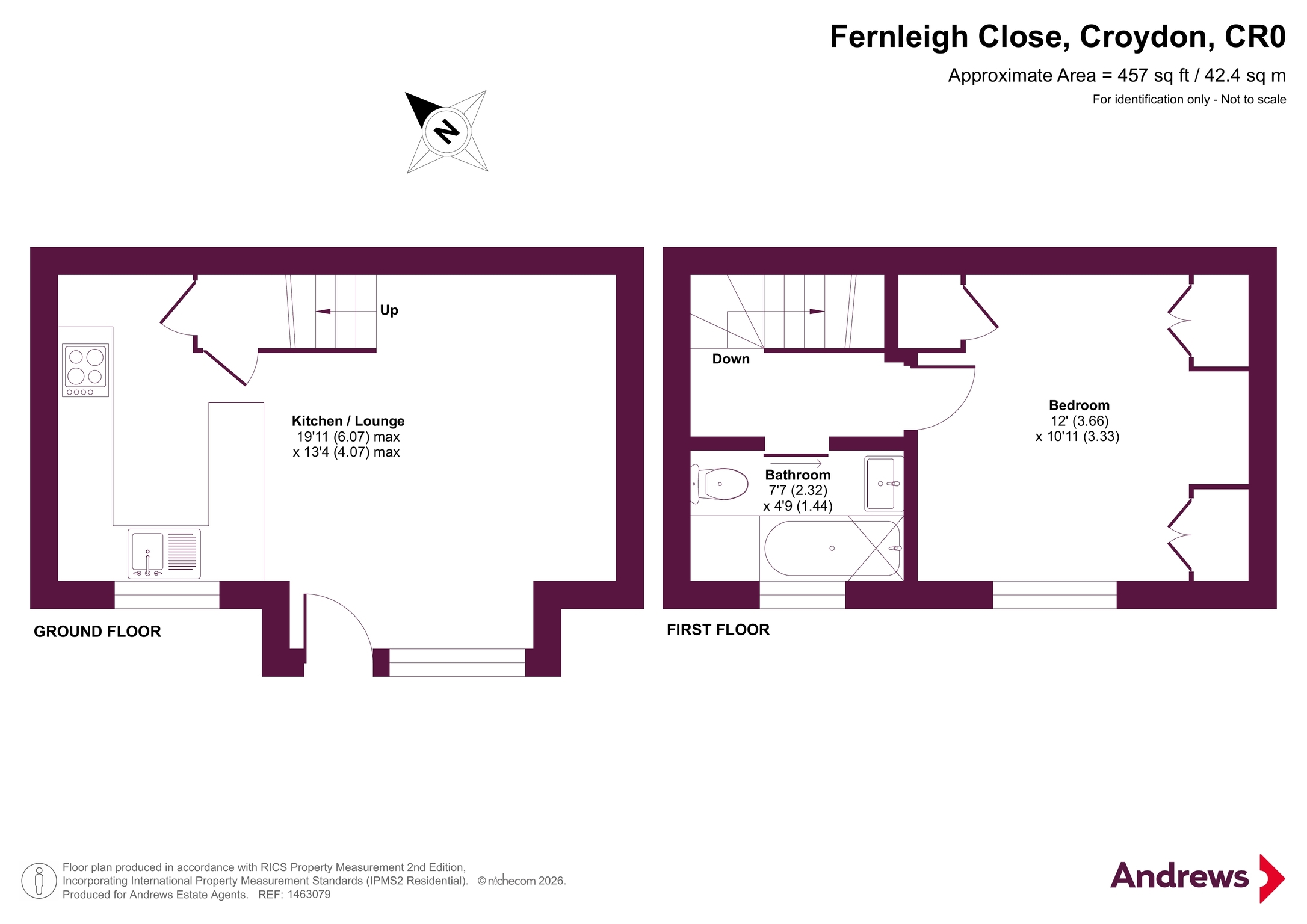 13, Fernleigh Close, Croydon floorplan