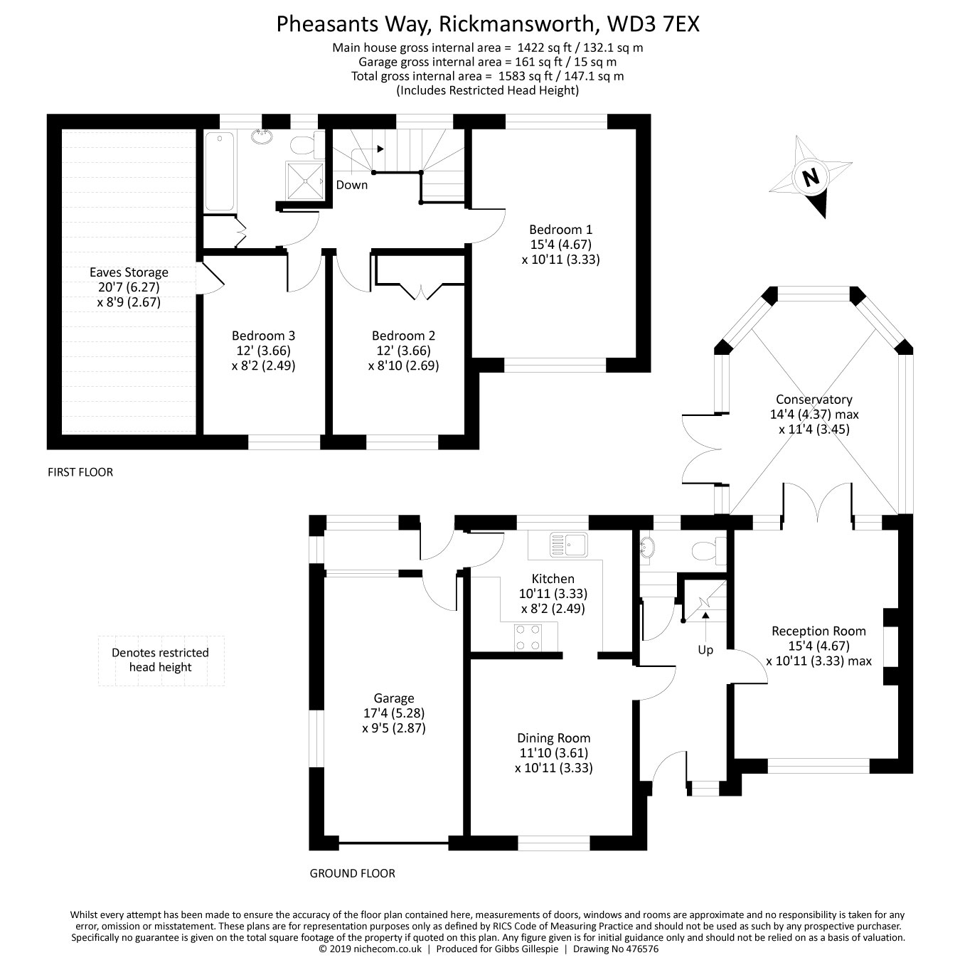 3 Bedrooms Detached house for sale in Pheasants Way, Rickmansworth, Hertfordshire WD3