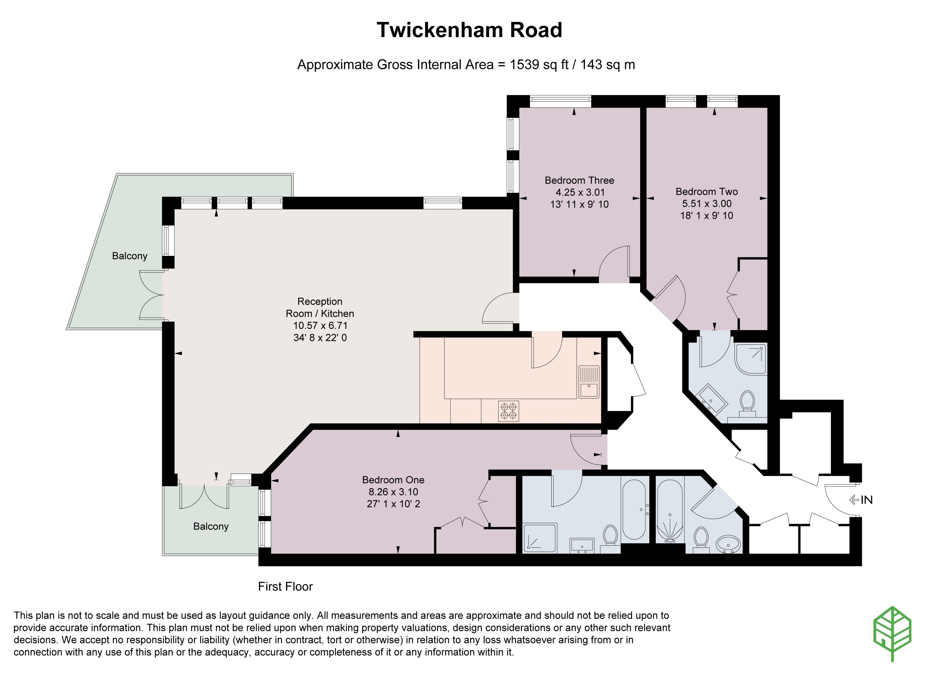 Flat 27, Regatta House, 32, Twickenham Road, Middlesex floorplan