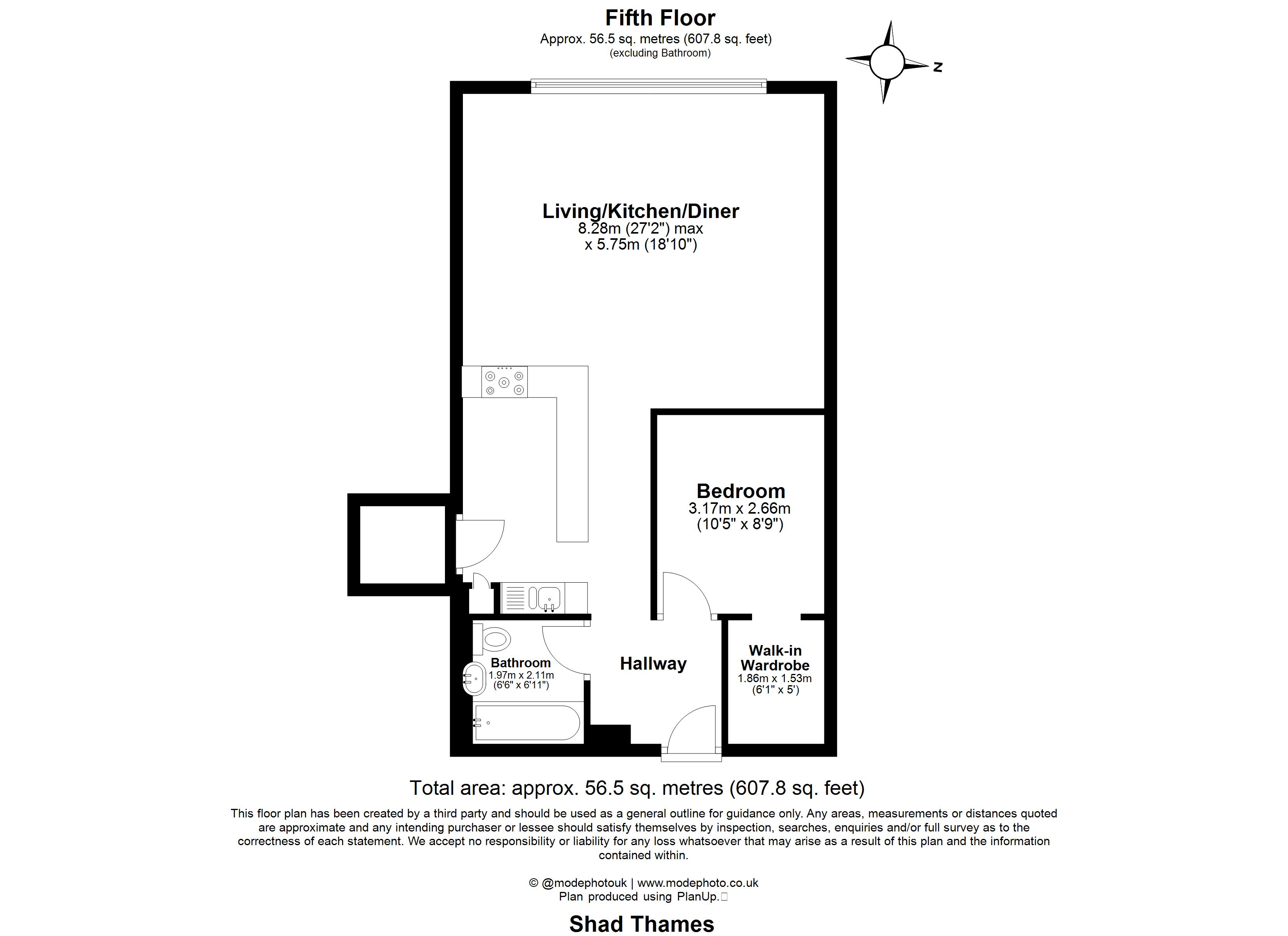 Flat 502,, Cinnamon Wharf, London floorplan