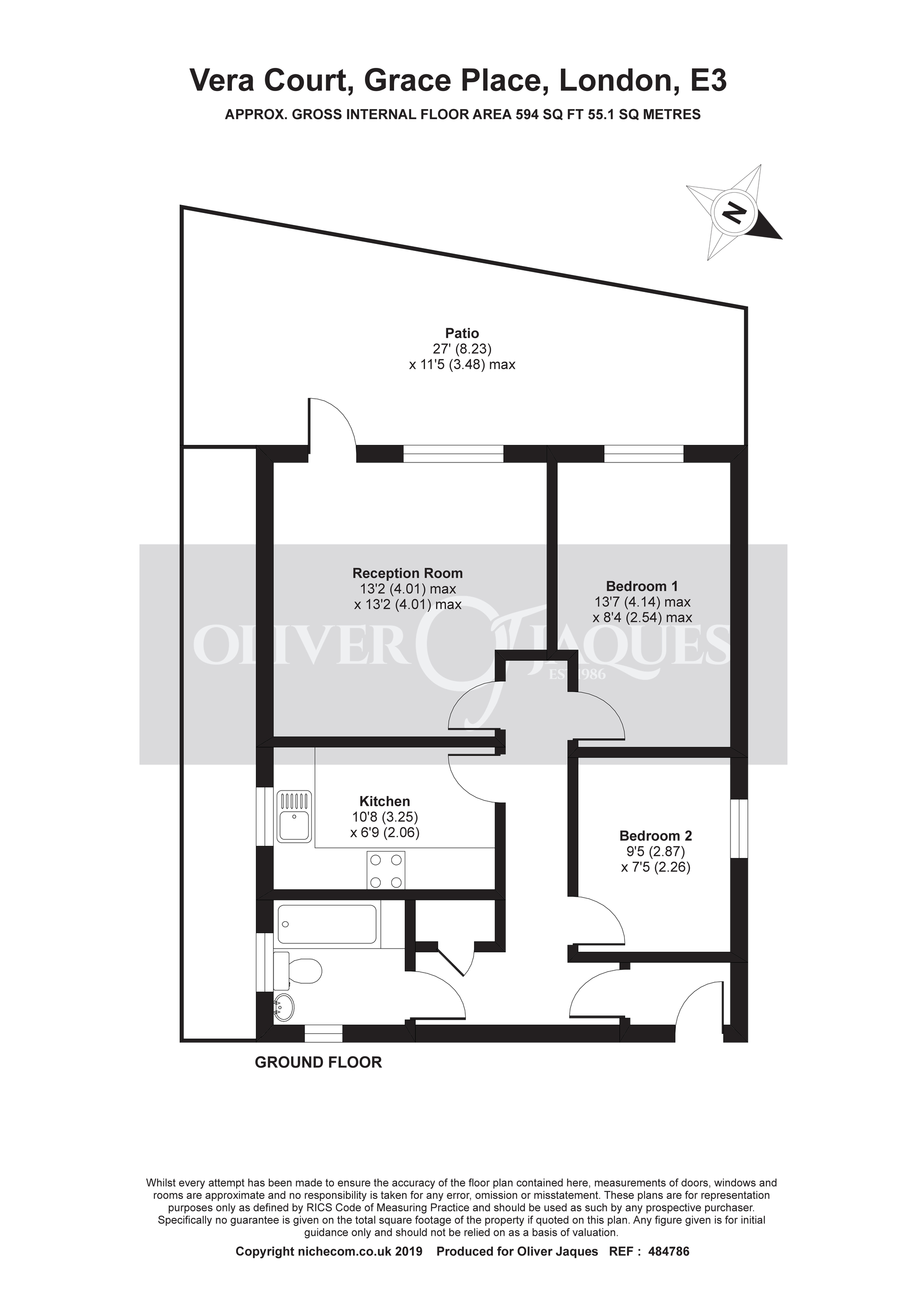 2 Bedrooms Flat for sale in Vera Court, Grace Place, London E3