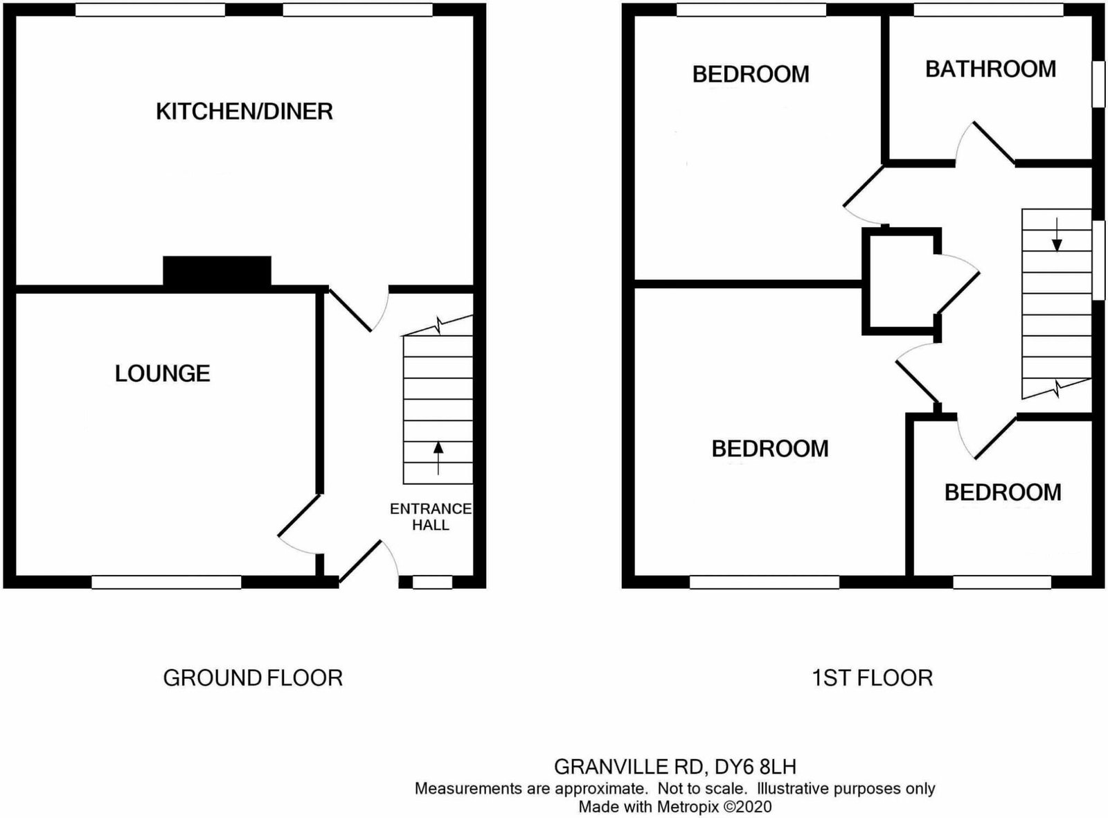 55, Granville Drive, Kingswinford floorplan