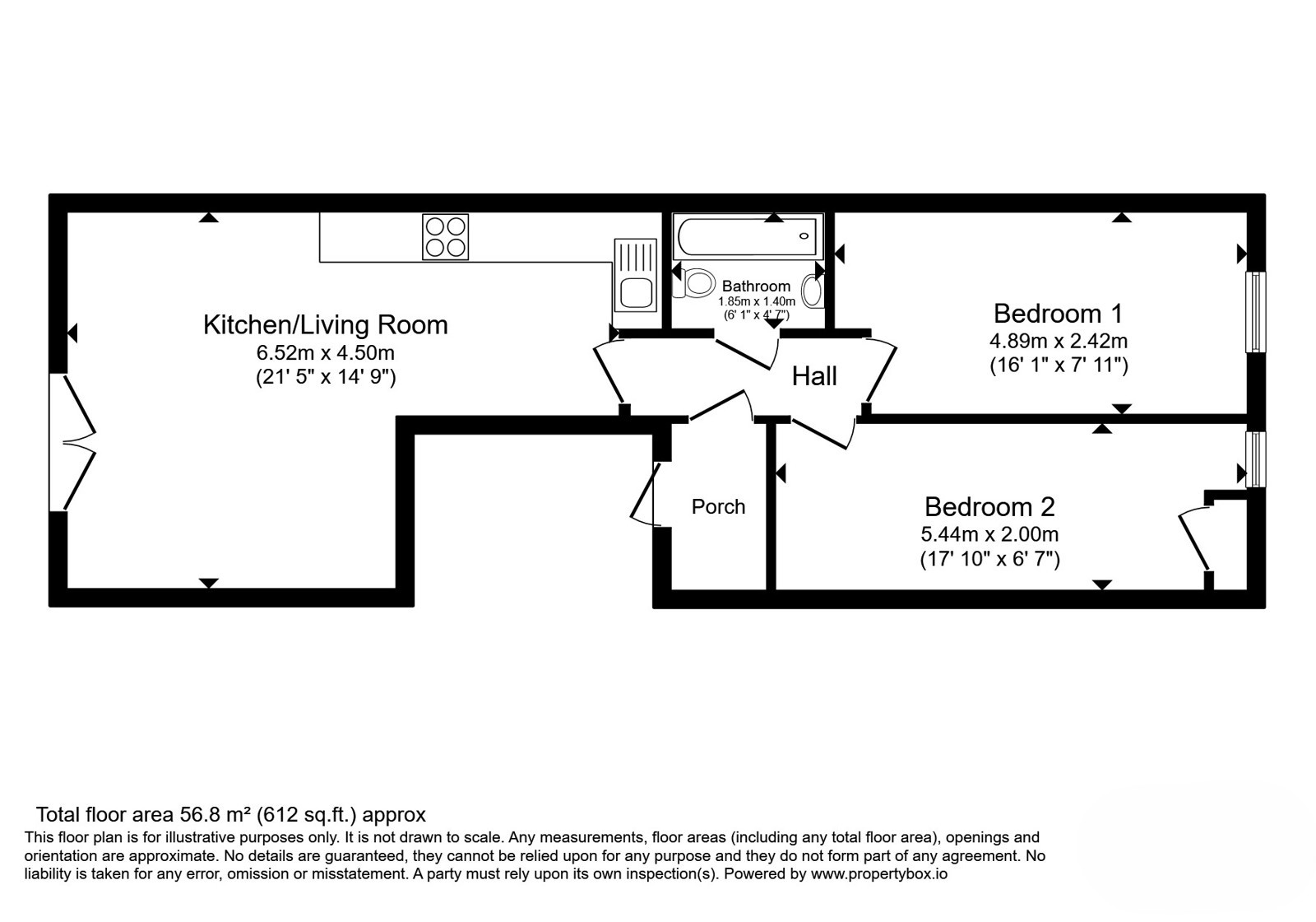 Flat 4, 3, Victoria Road South, Hampshire floorplan