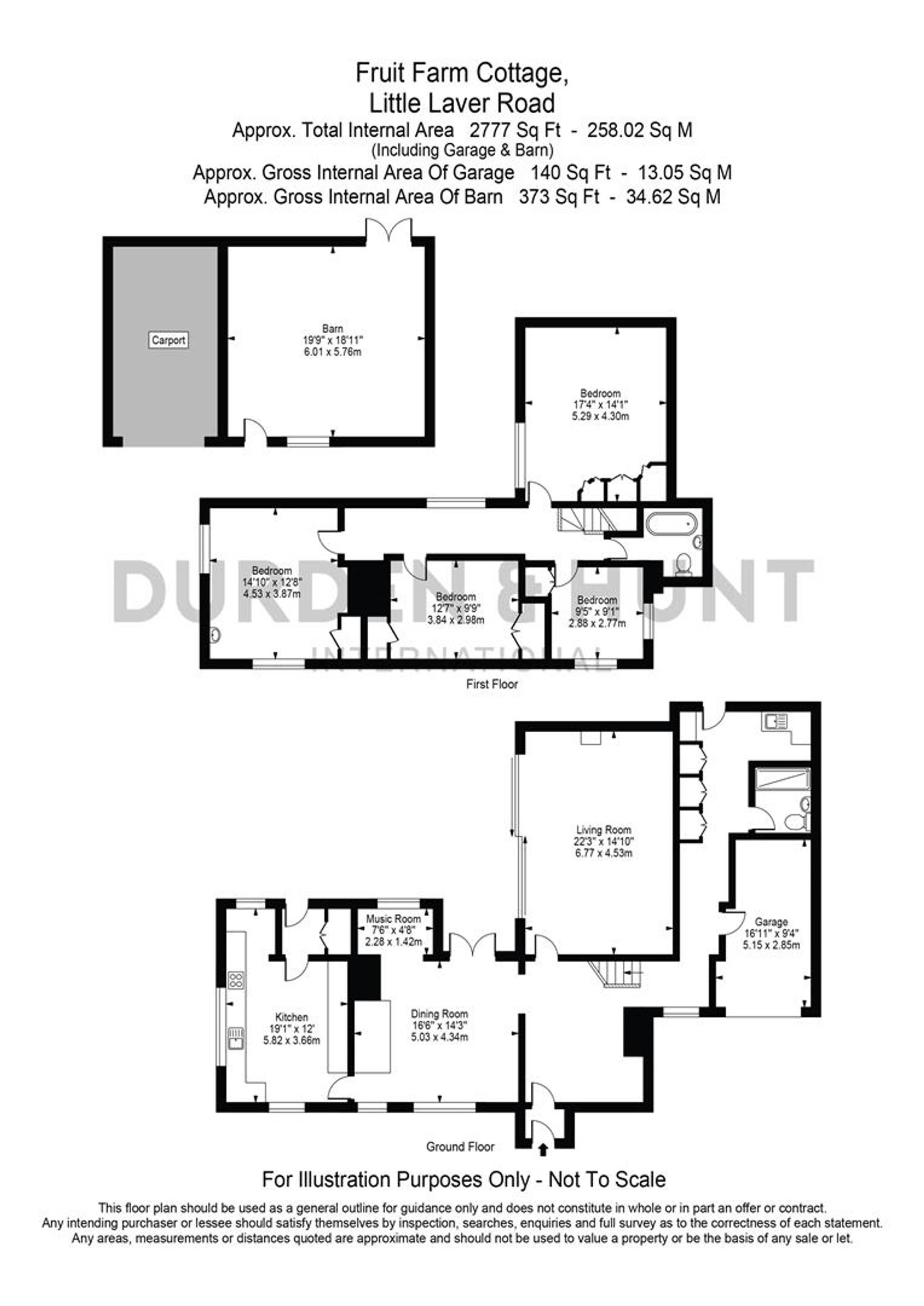 Fruit Farm Cottage Little Laver Road, Ongar floorplan