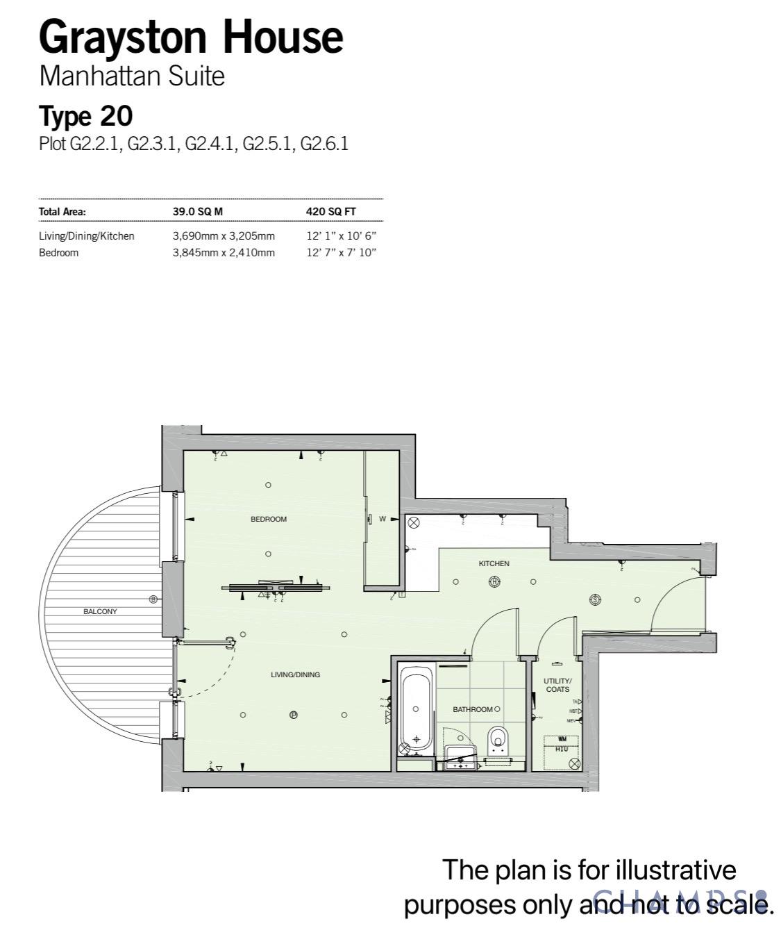 Apartment 95, Grayston House, London floorplan