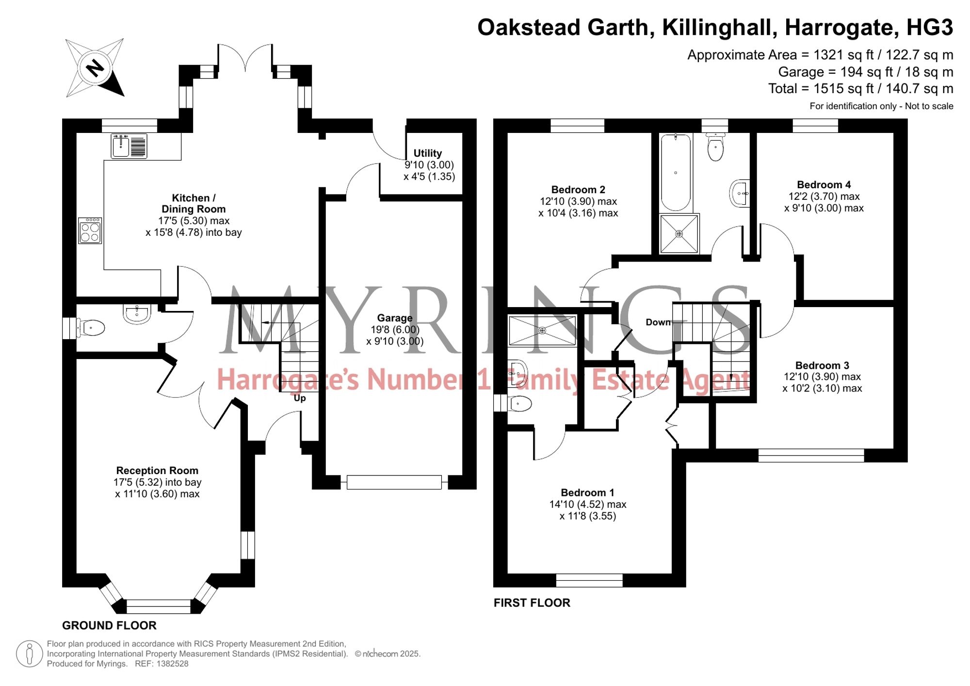 19 Oakstead Garth, Harrogate floorplan