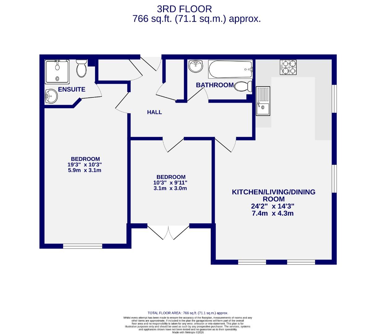 22 Mayfair House, Piccadilly, York floorplan