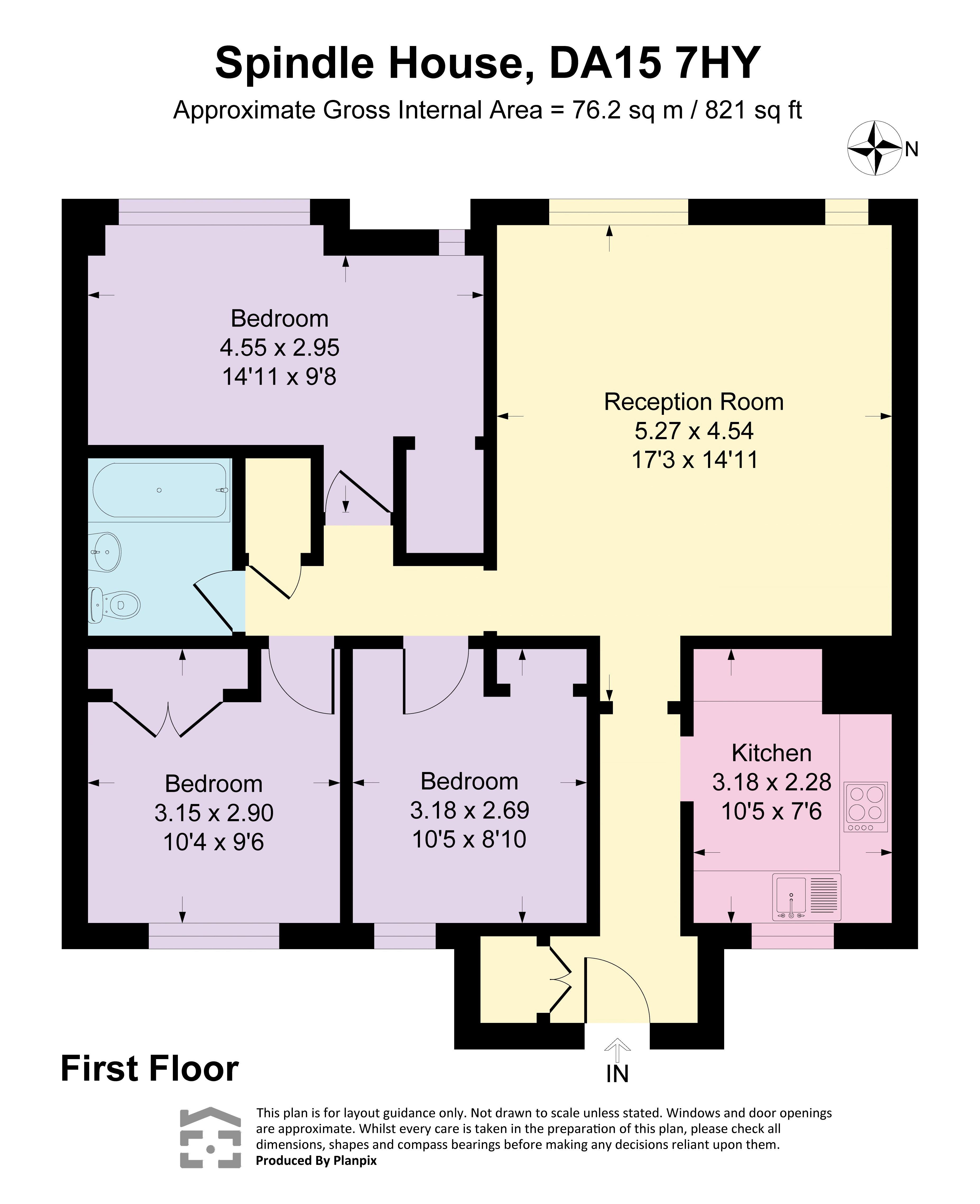 Flat 8 Spindle House, Manor Road, Sidcup floorplan