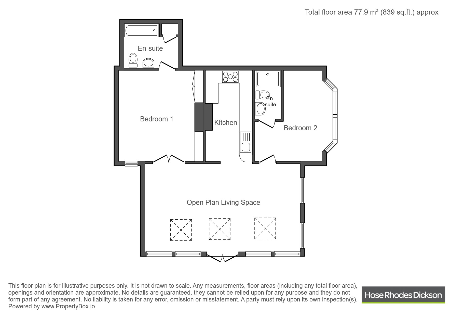Flat 1, Clevelands,, Bouldnor, Isle of Wight floorplan
