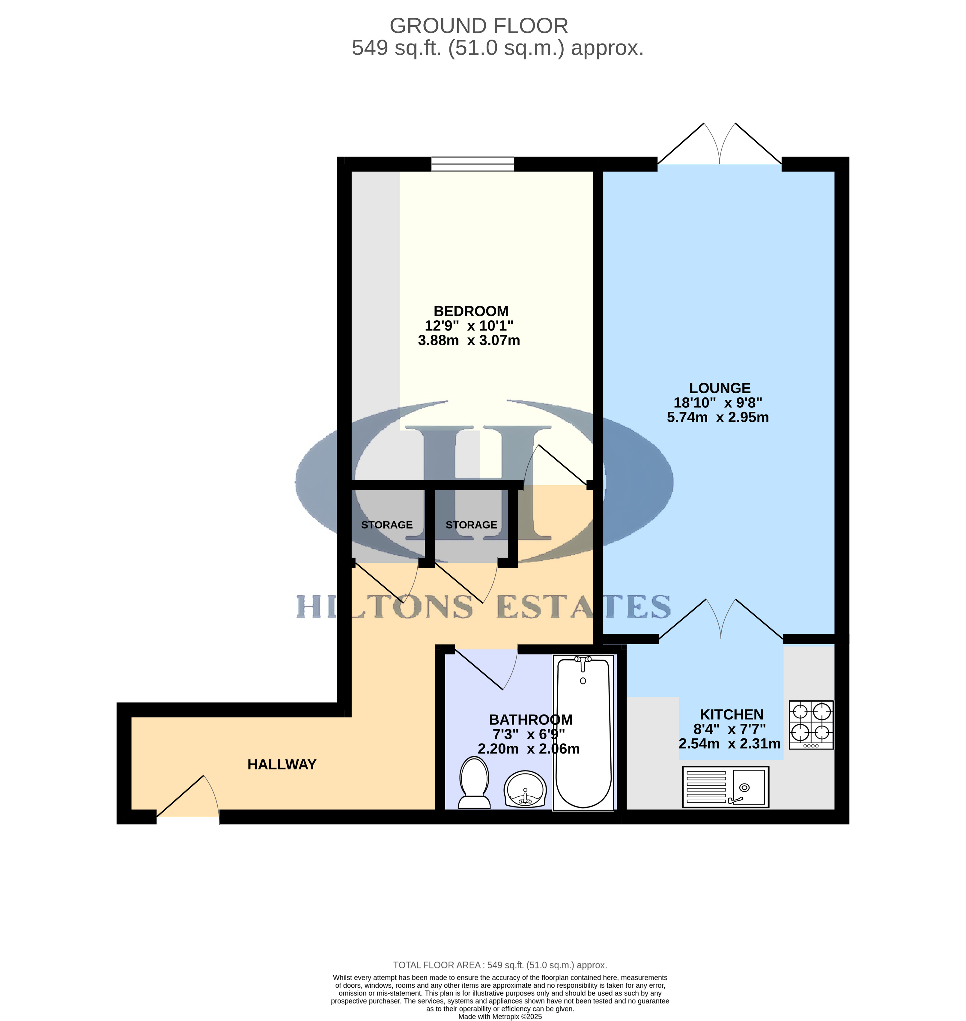 117 Featherstone Court, Dudley Road, Southall floorplan