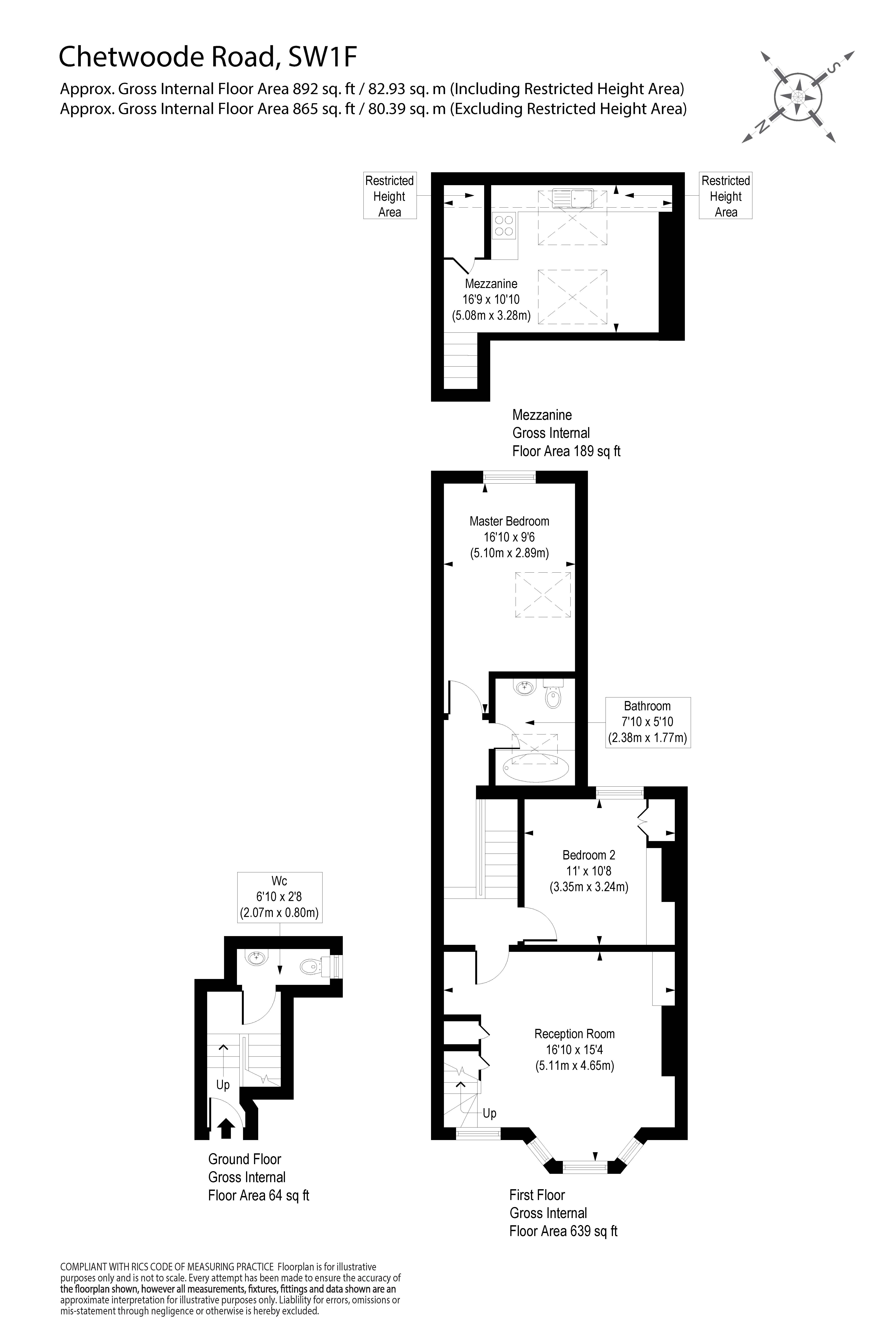 19b, Chetwode Road, London floorplan