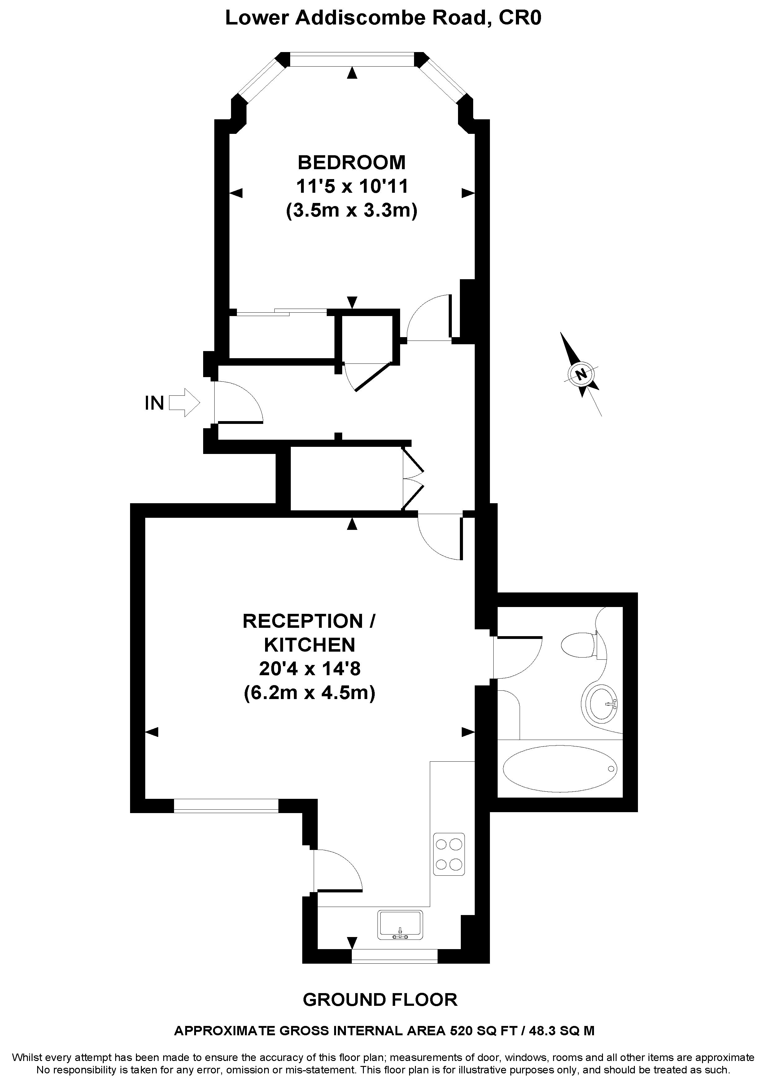 1 Bedrooms Flat for sale in Lower Addiscombe Road, Addiscombe, Croydon CR0