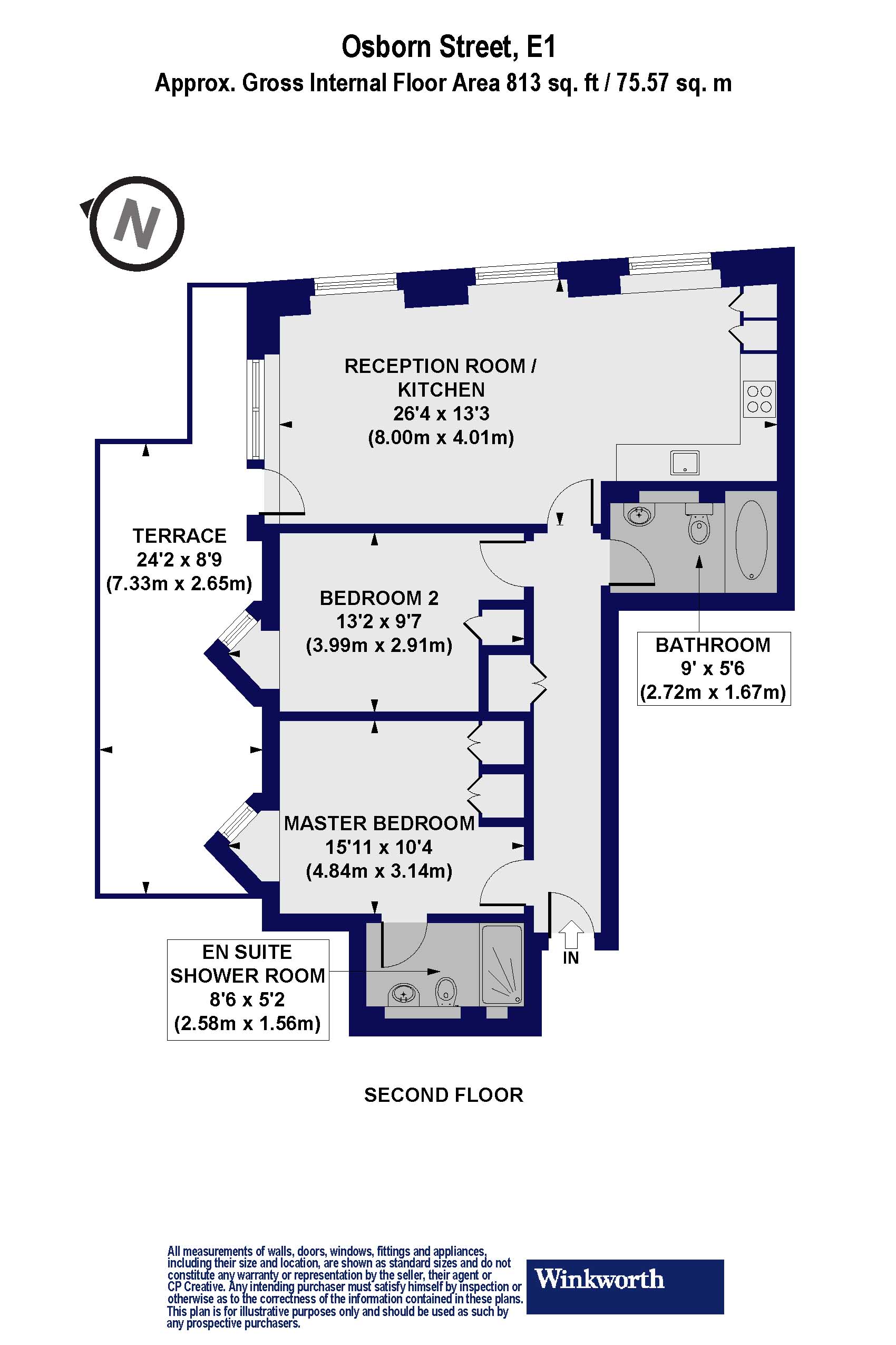 Apartment 5, 36, Osborn Street, London floorplan