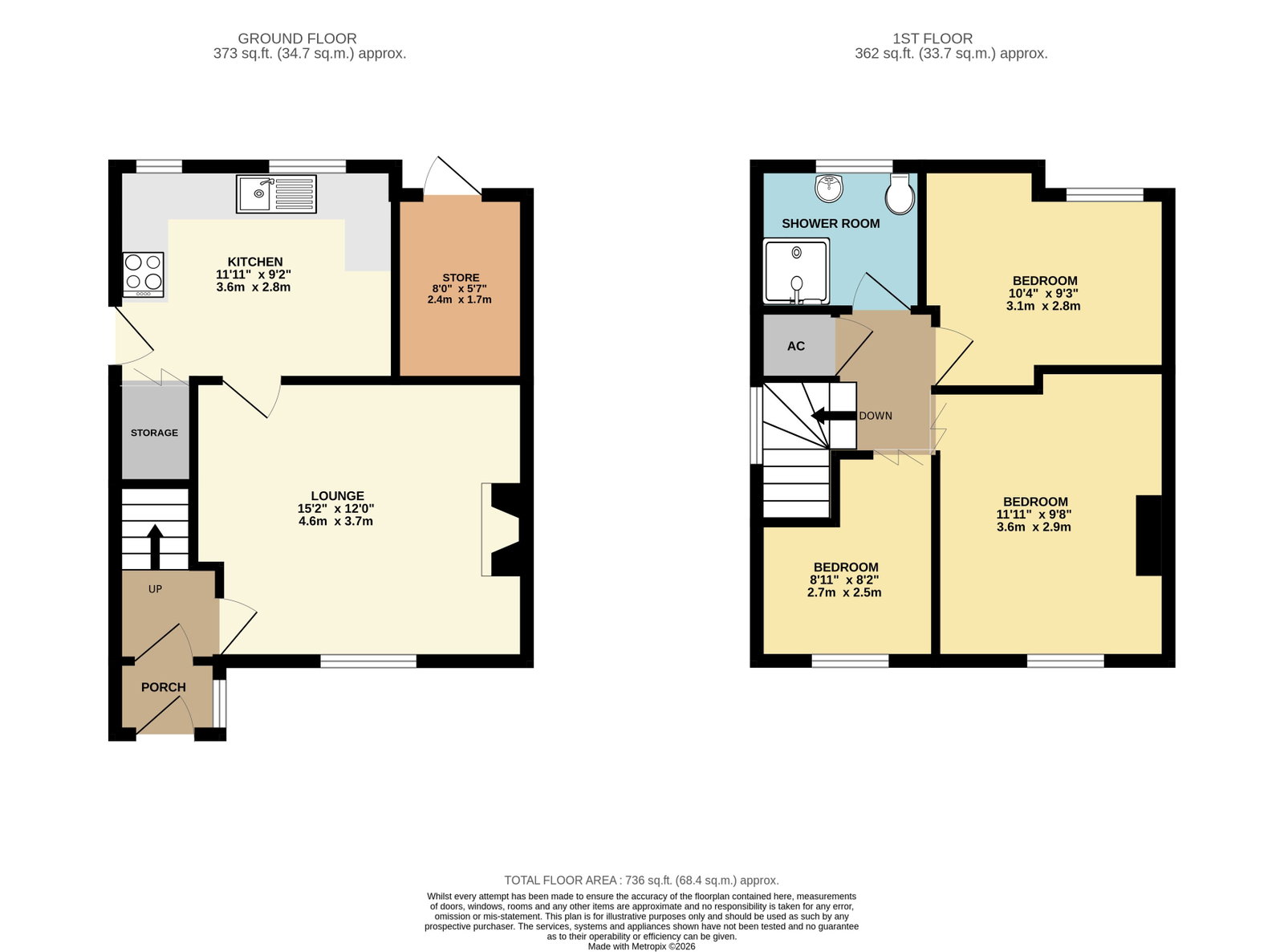 6, Oak Avenue, Worcester floorplan