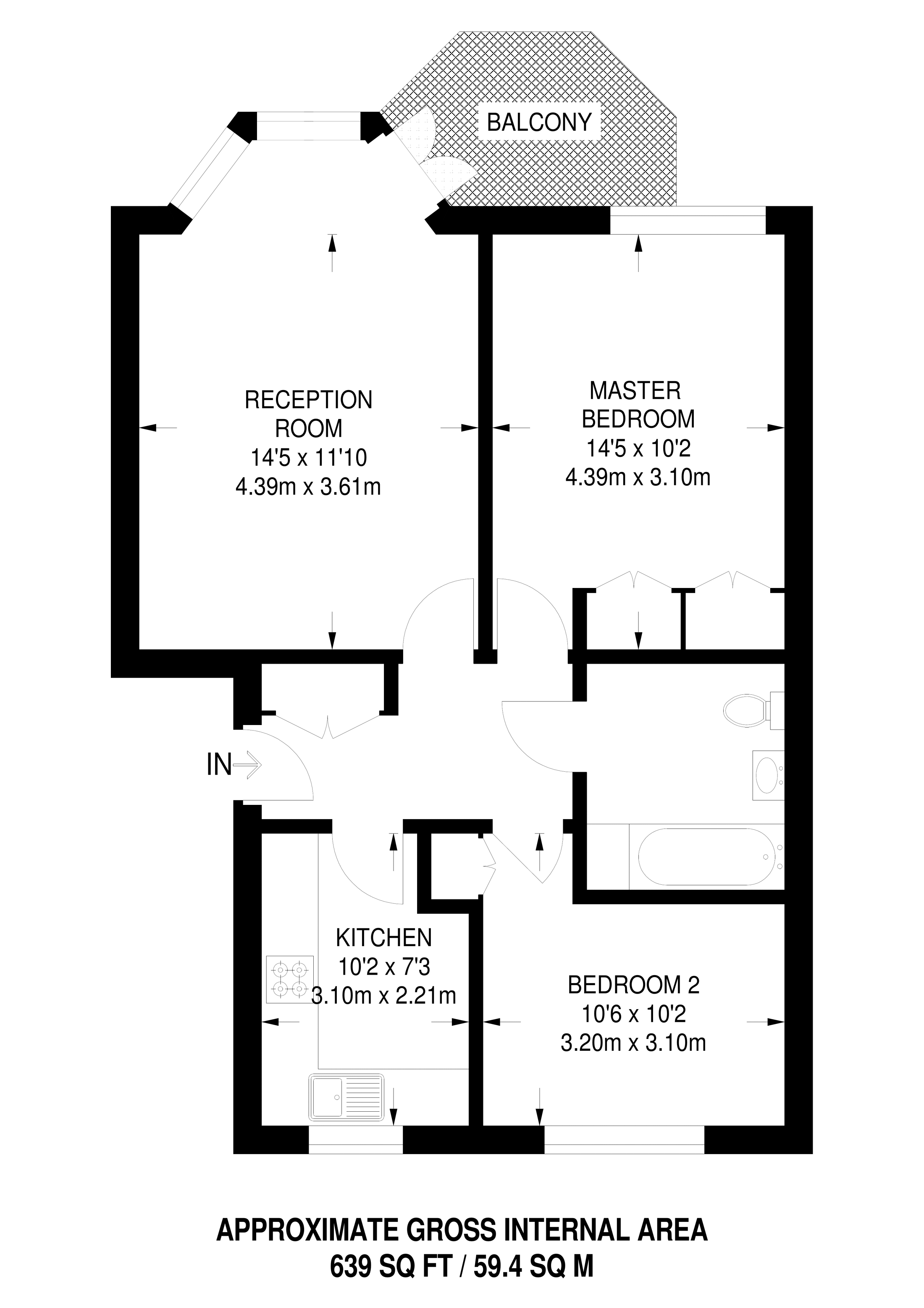 2 Bedrooms Flat to rent in Priory Lodge, Chiswick W4