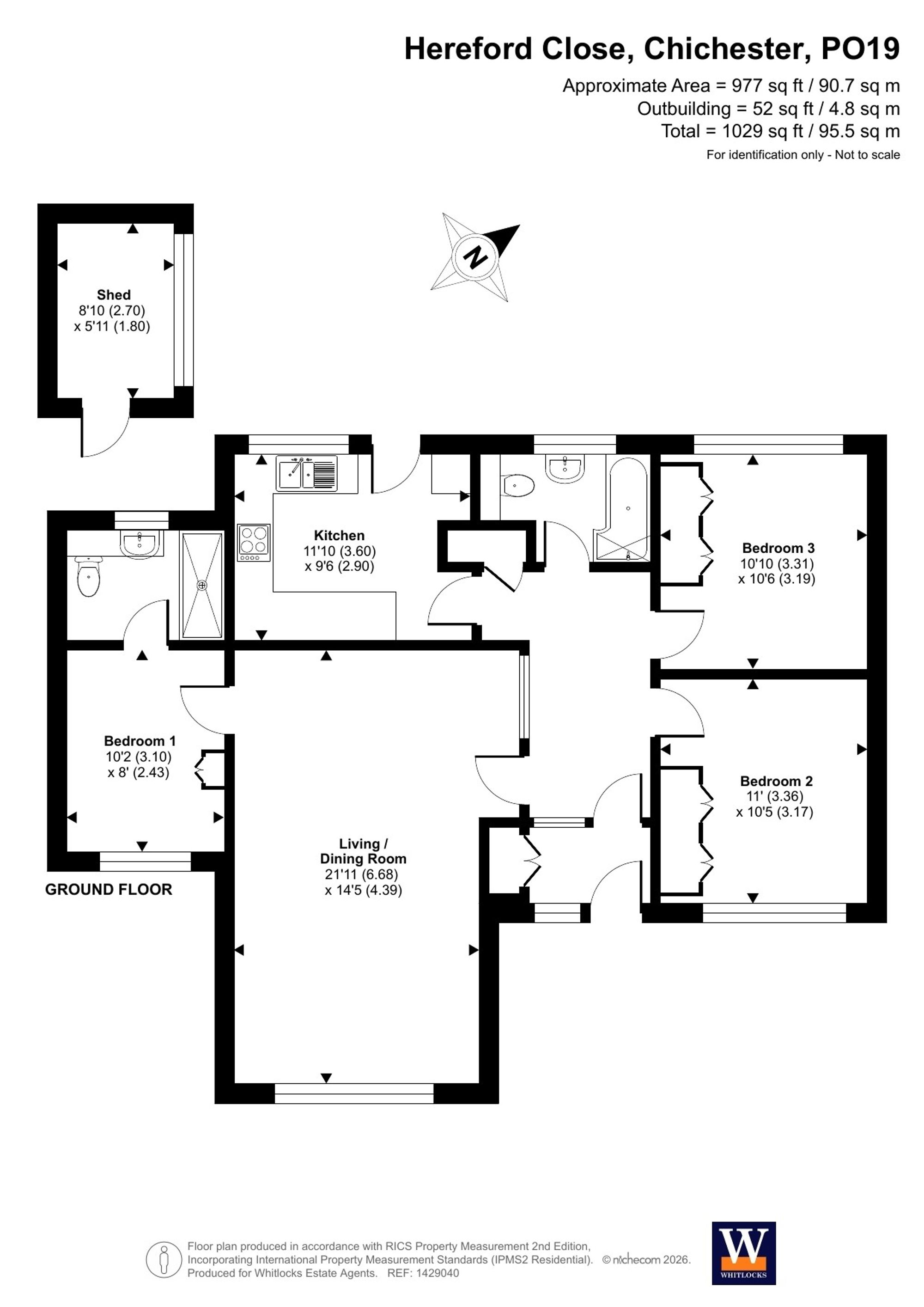 3, Hereford Close, Chichester floorplan