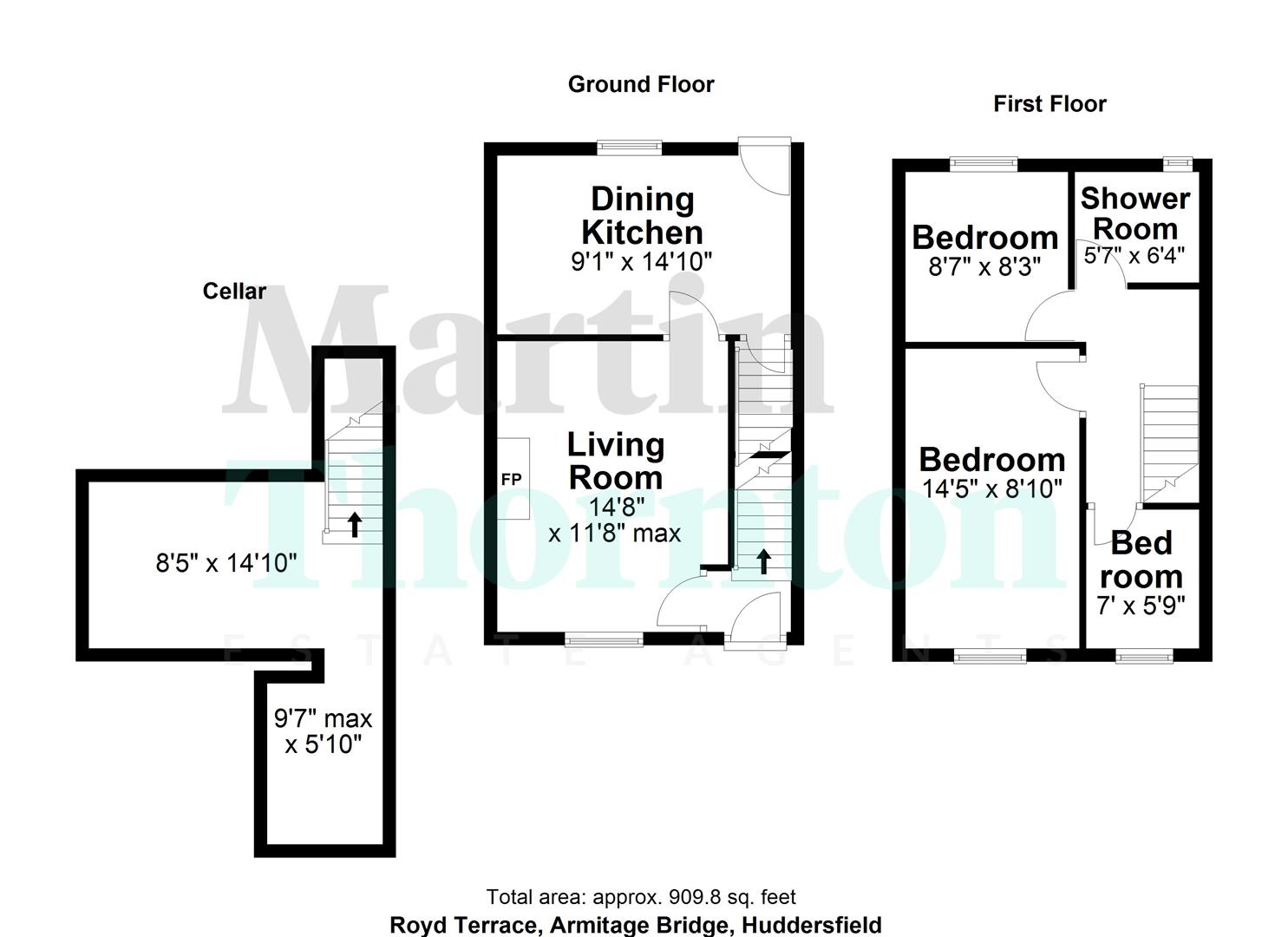 23, Royd Terrace, Huddersfield floorplan