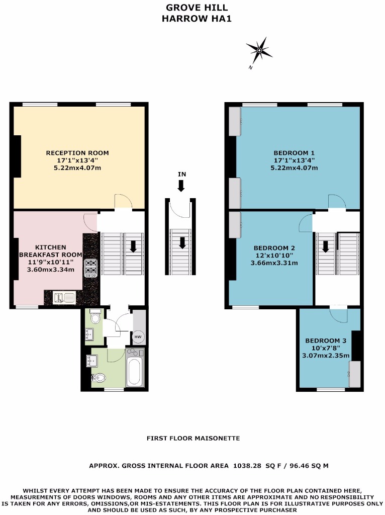 2 Bedrooms Maisonette to rent in Grove Hill Road, Harrow-On-The-Hill, Harrow HA1