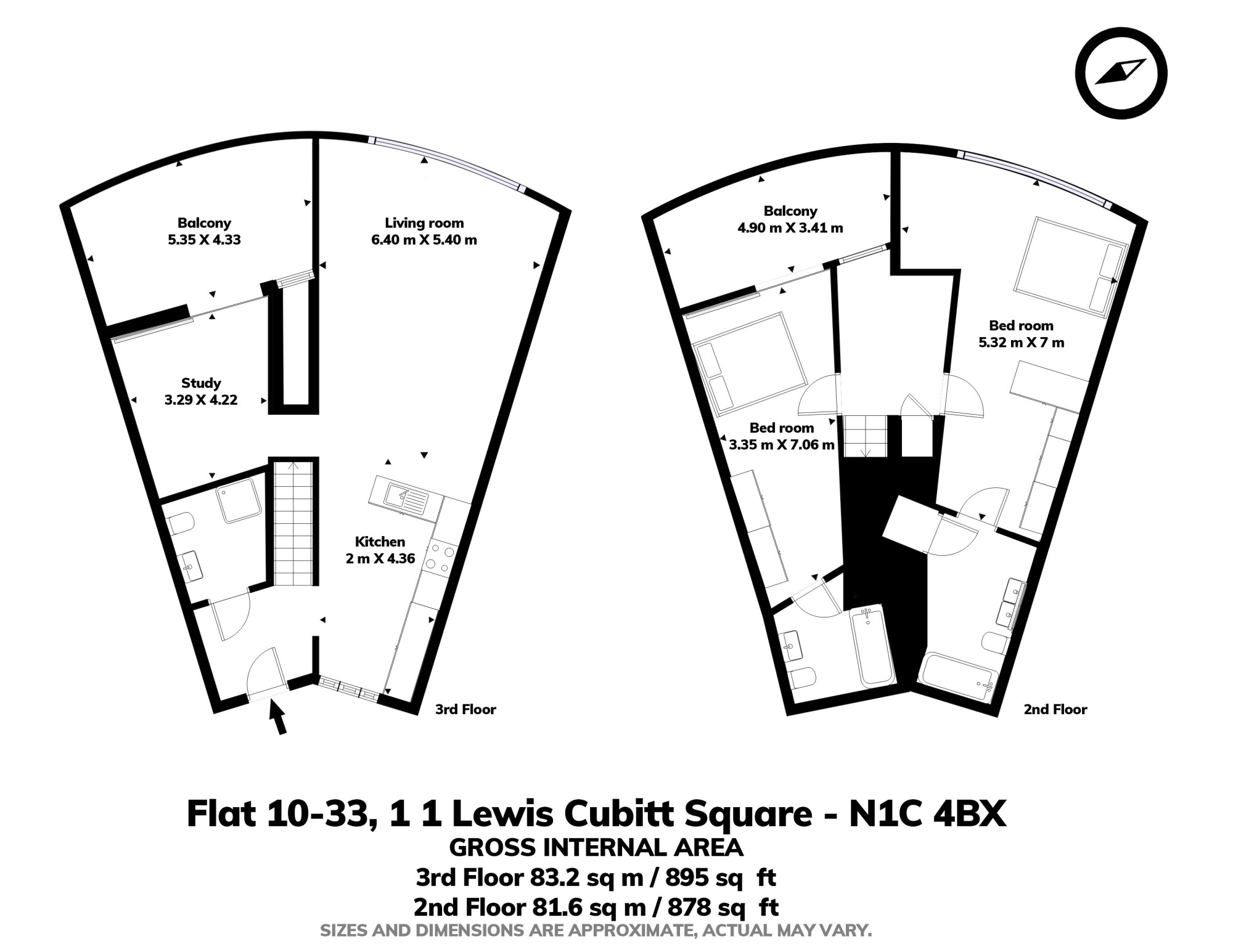 1 Lewis Cubitt Square, London floorplan