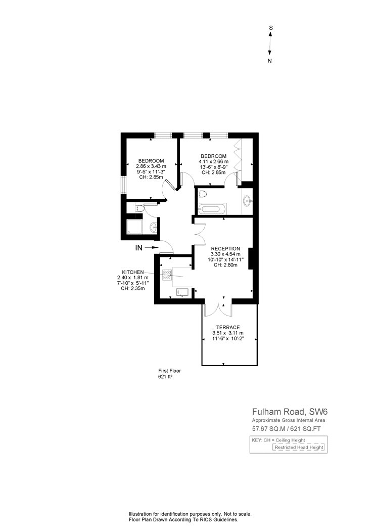 2 Bedrooms  to rent in Fulham Road, London SW6