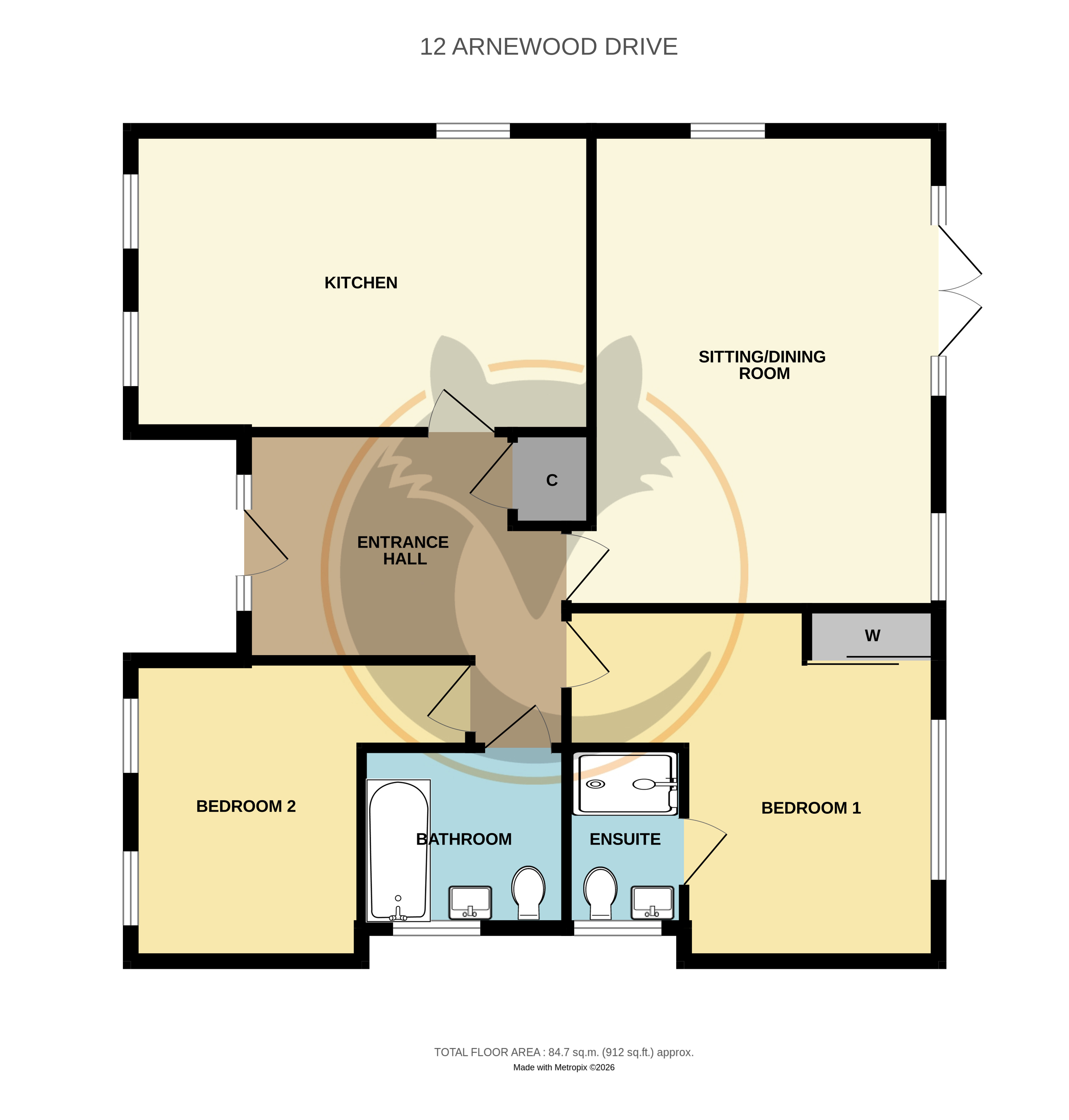 12, Arnwood Drive, Christchurch floorplan
