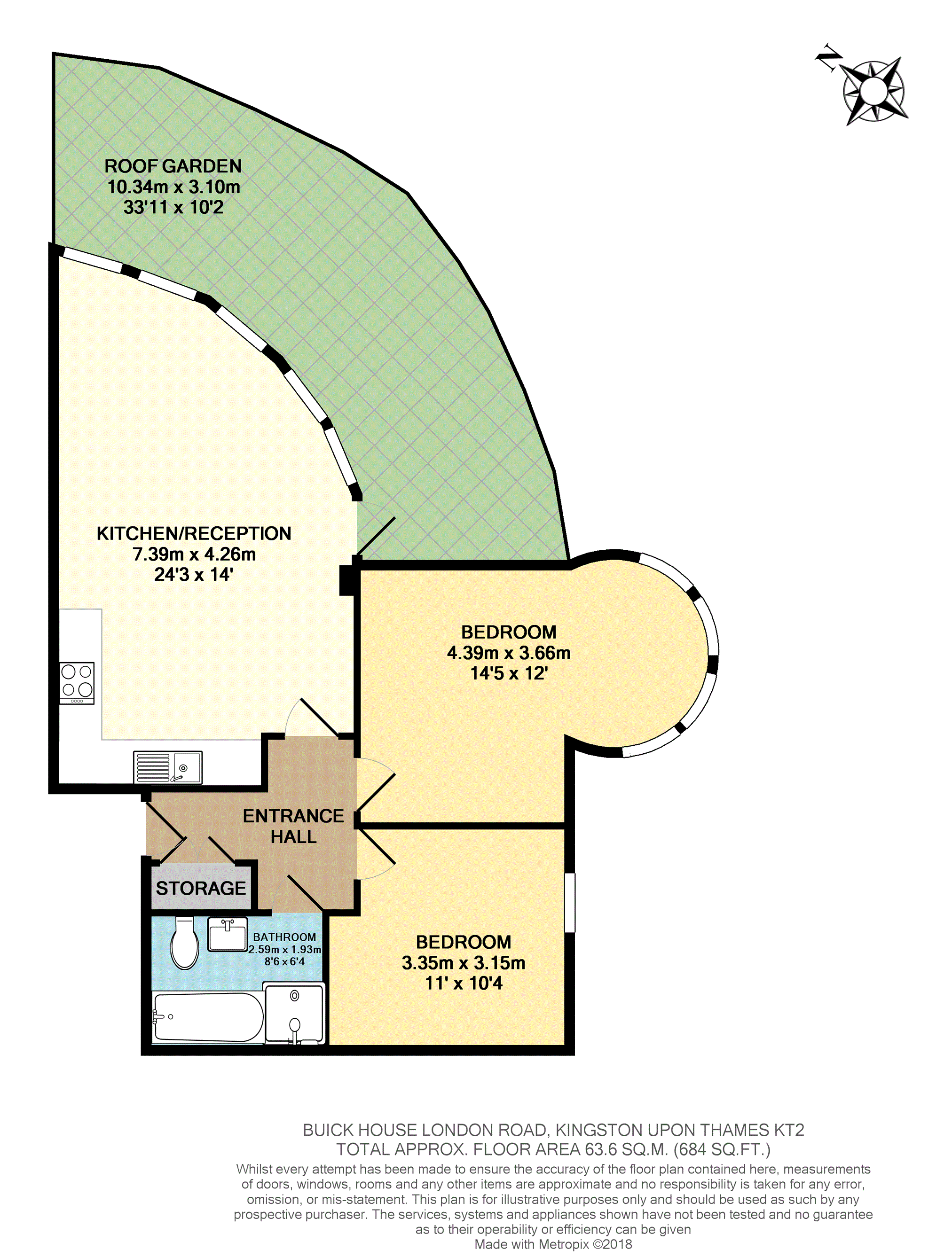 2 Bedrooms Flat for sale in 144 London Road, Kingston Upon Thames KT2