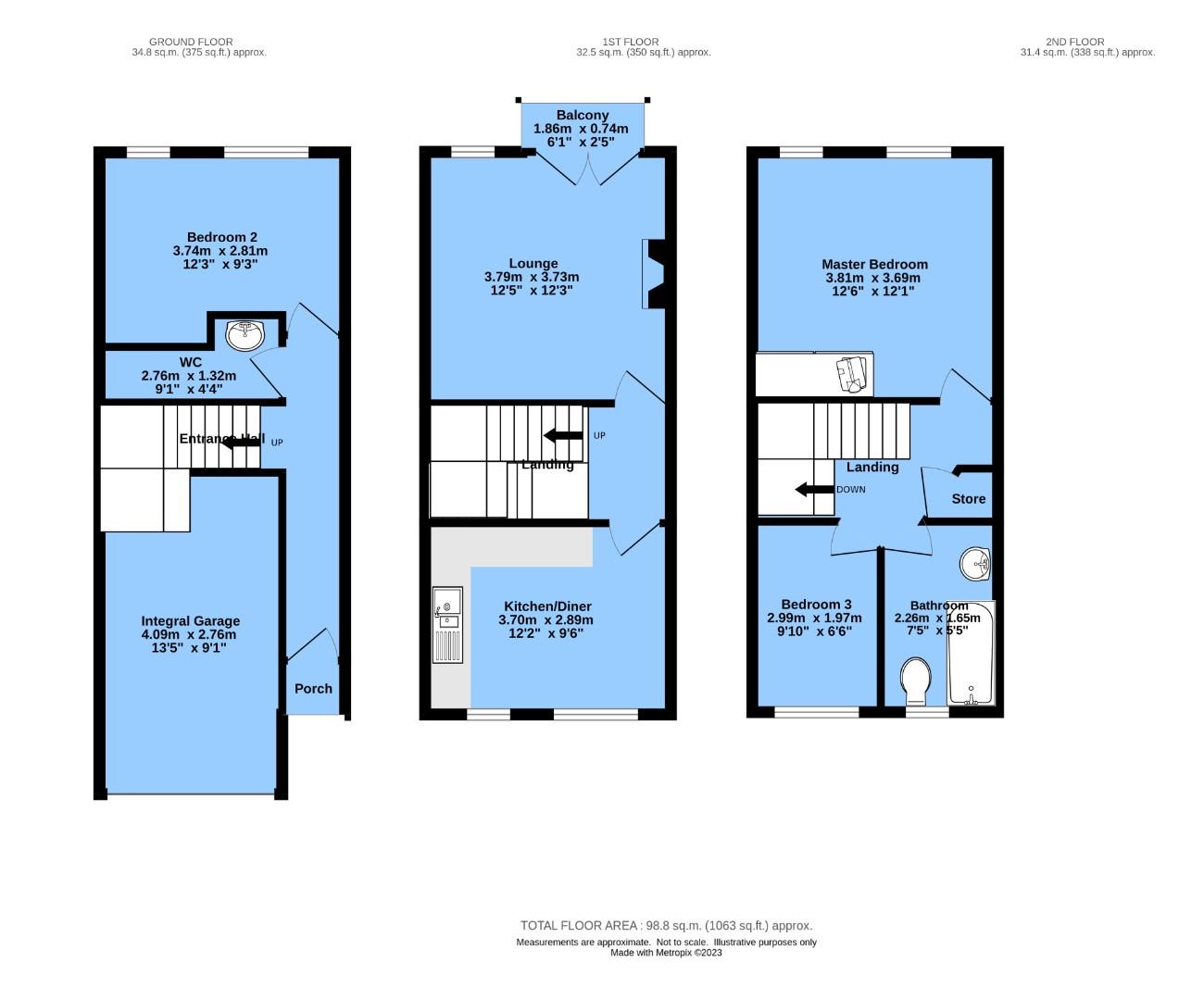 Portland Close, Town Centre, Chesterfield S41, 3 bedroom town house for