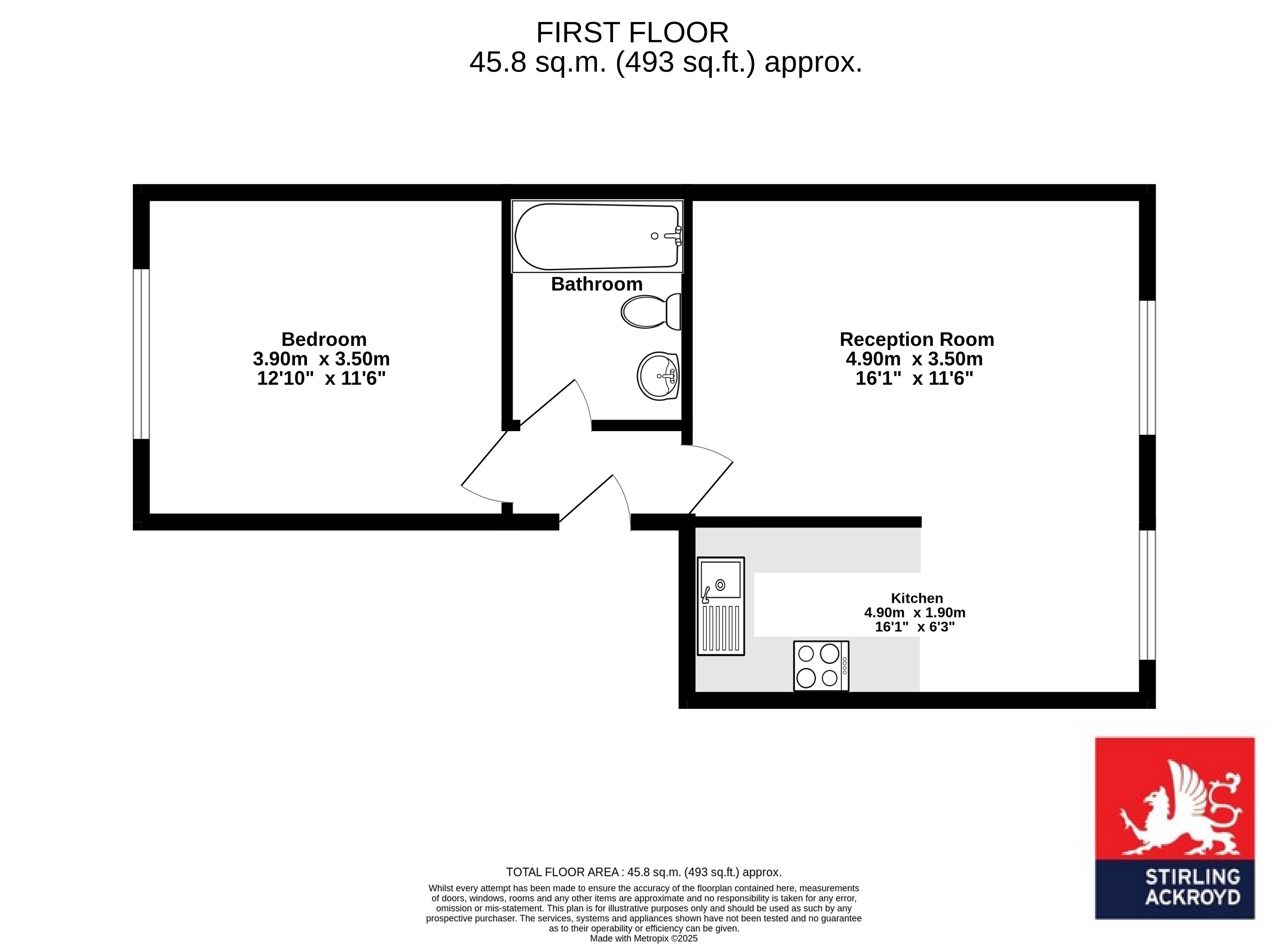 First Floor Flat, 49, Colvestone Crescent, London floorplan