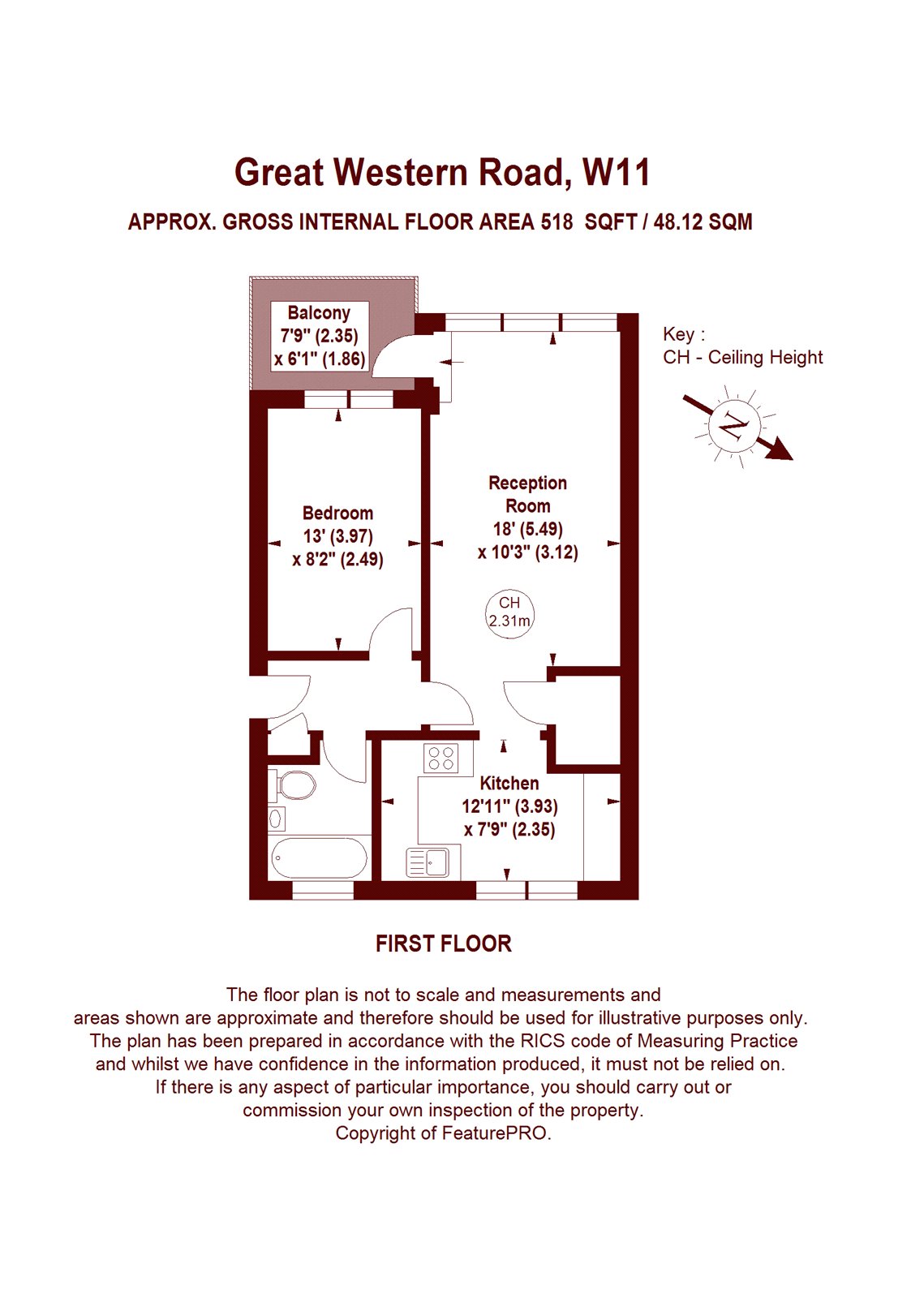 1 Bedrooms Flat for sale in Great Western Road, London W11